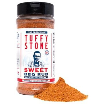 Tuffy Stone Sweet Bbq Rub | 6X World Barbecue Grand Champion | Honey-Infused Bbq Seasoning | Perfect Pork, Chicken & Rib Rub | 10 Oz Shaker