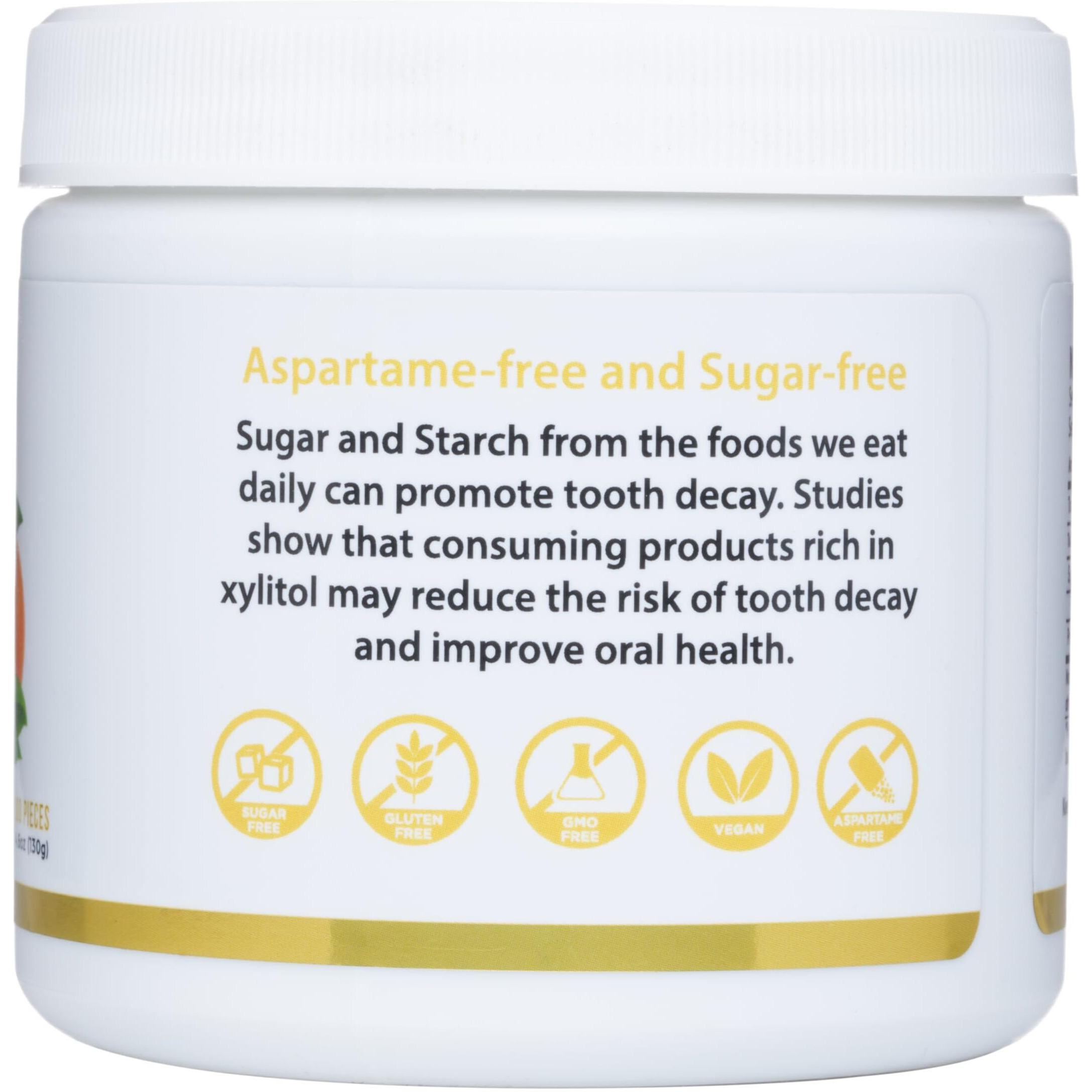 Evergreen Sweets Chewing Gum -100 Pieces Jar - Natural Tropical Fruit Gum Made With Xylitol And Stevia - Sugar-Free, Aspartame Free And Vegan