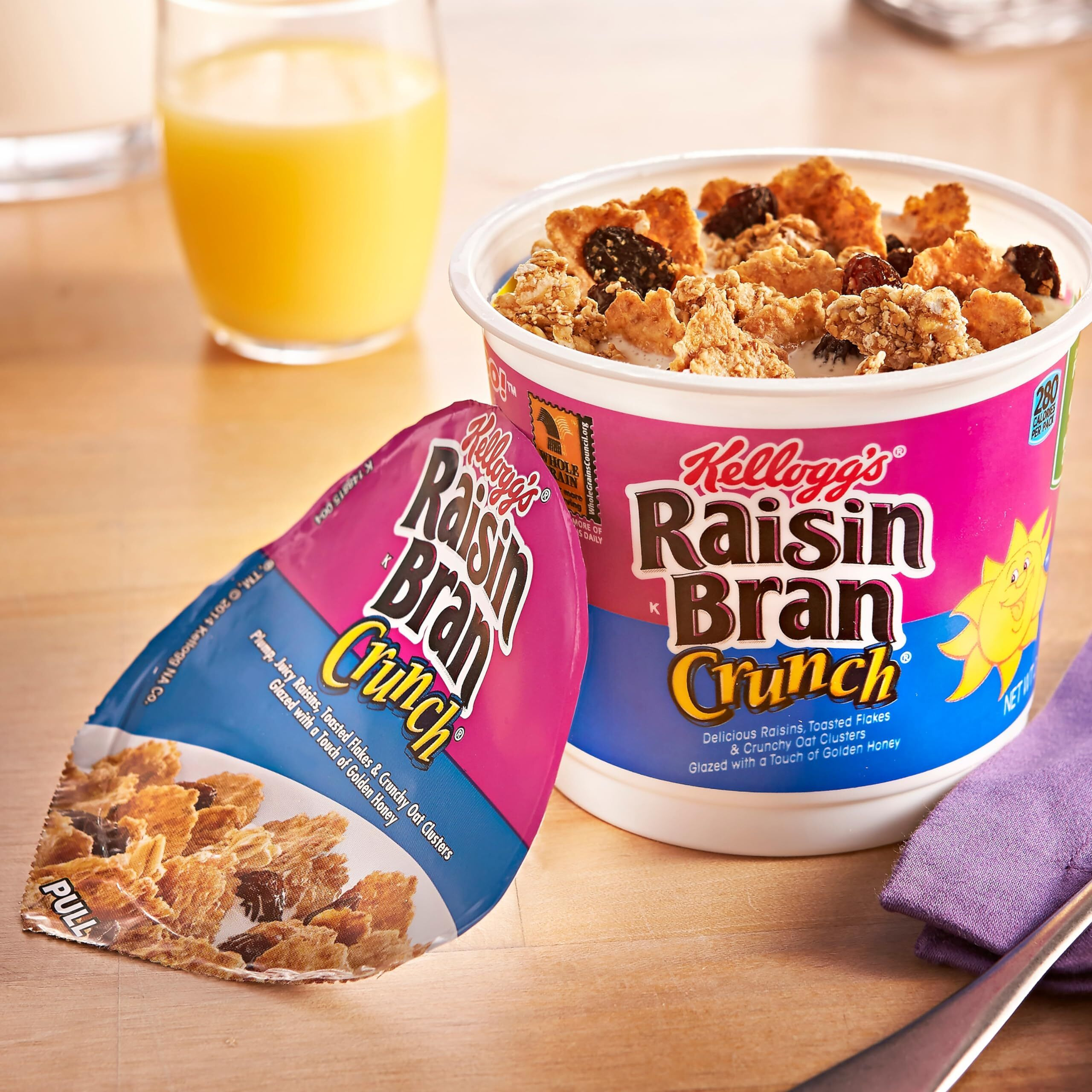 Kellogg's Raisin Bran Crunch Cereal-In-A-Cup-2.8 Oz, 6 Ct