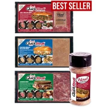 Gary's Quicksteak Wow Seasoning | No Msg | Adds Flavor To Beef, Poultry, Soup, Sandwiches, French Fries, Popcorn And More | Made In Nebraska | 3.5 Oz Bottle (Pack Of 1)