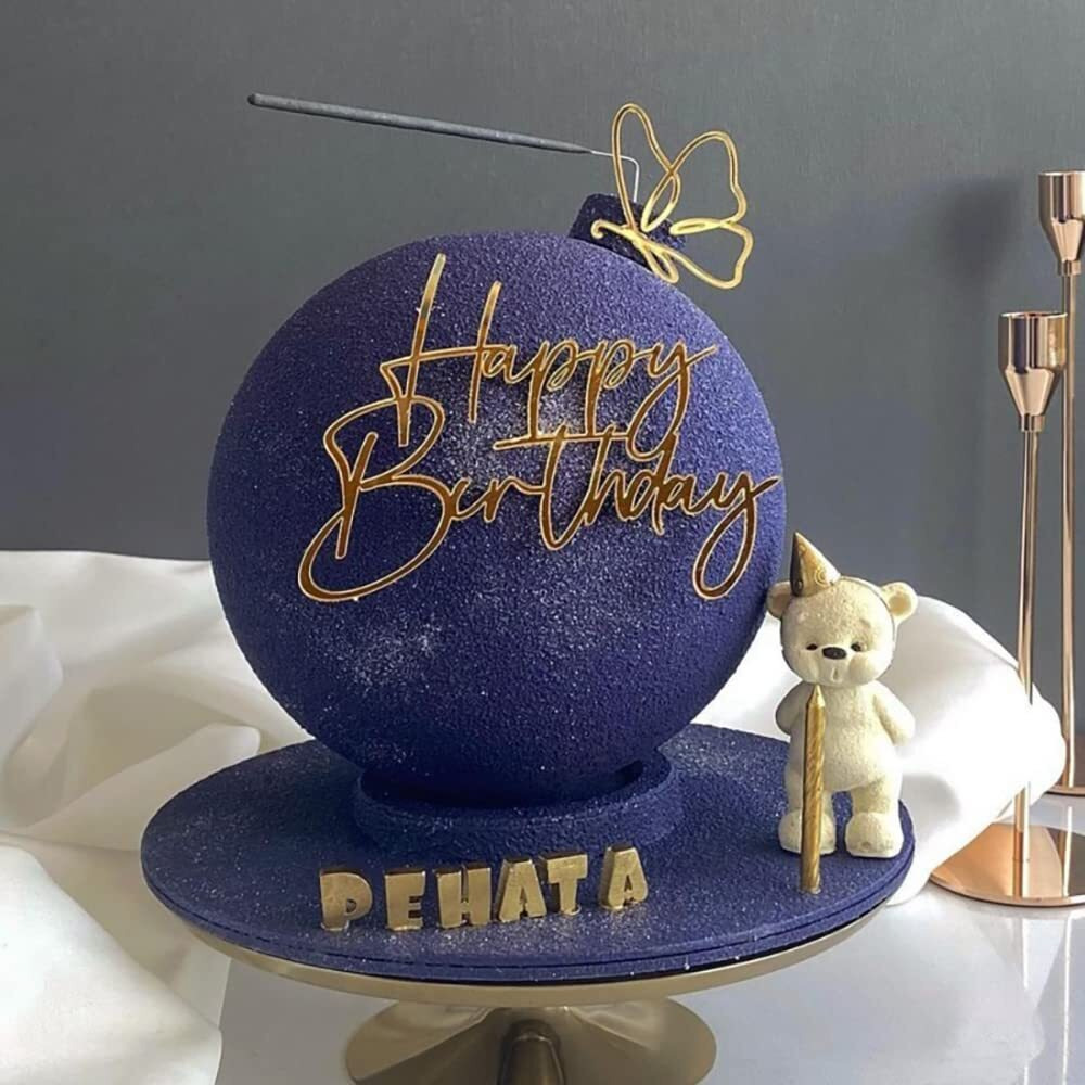 6 Packs Happy Birthday Cake Toppers Side Mirror Acrylic Cake Topper Happy Birthday Cake Decorations Gold Cupcake Toppers Cake Decorating Supplies Kit Diy Cake Decor Cake Tools Birthday Party Supplies