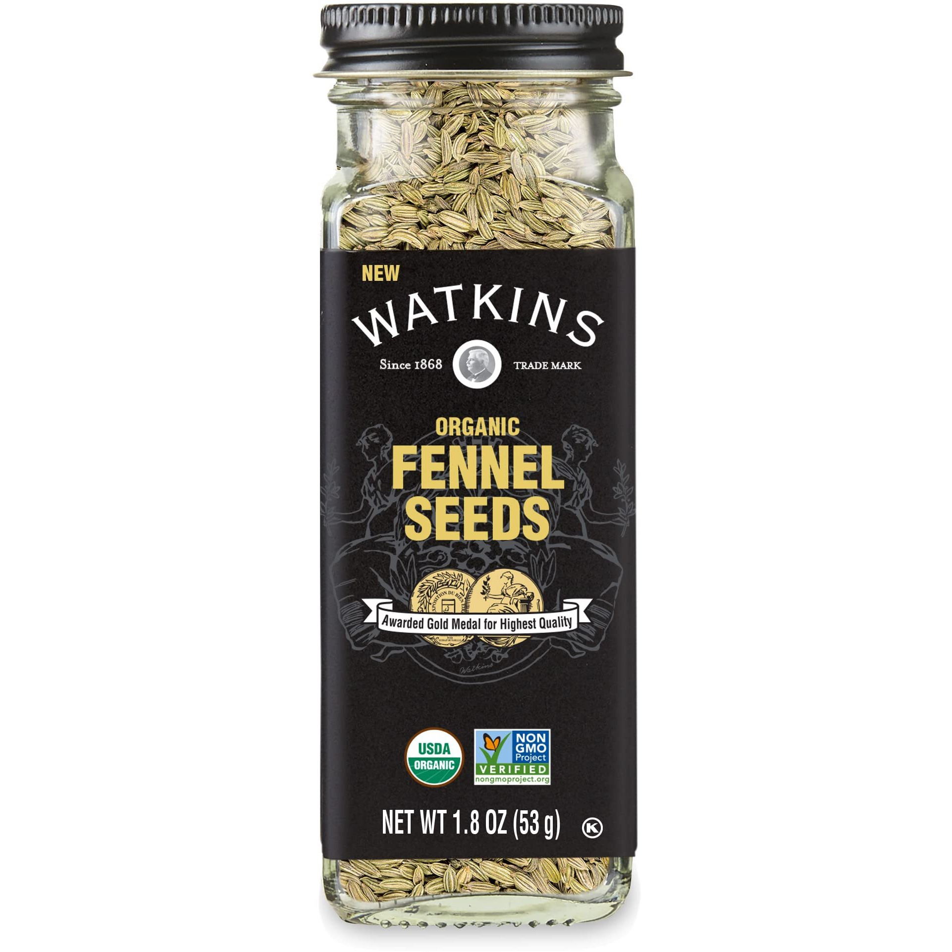 Watkins Organic Fennel Seeds, 1.8 Oz, Pack Of 3