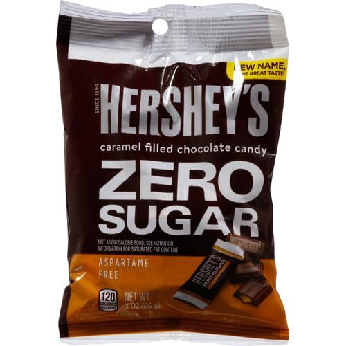 Hershey's Sugar Free Chocolate With Caramel Candy, 3 Ounce Bag, Pack Of 3