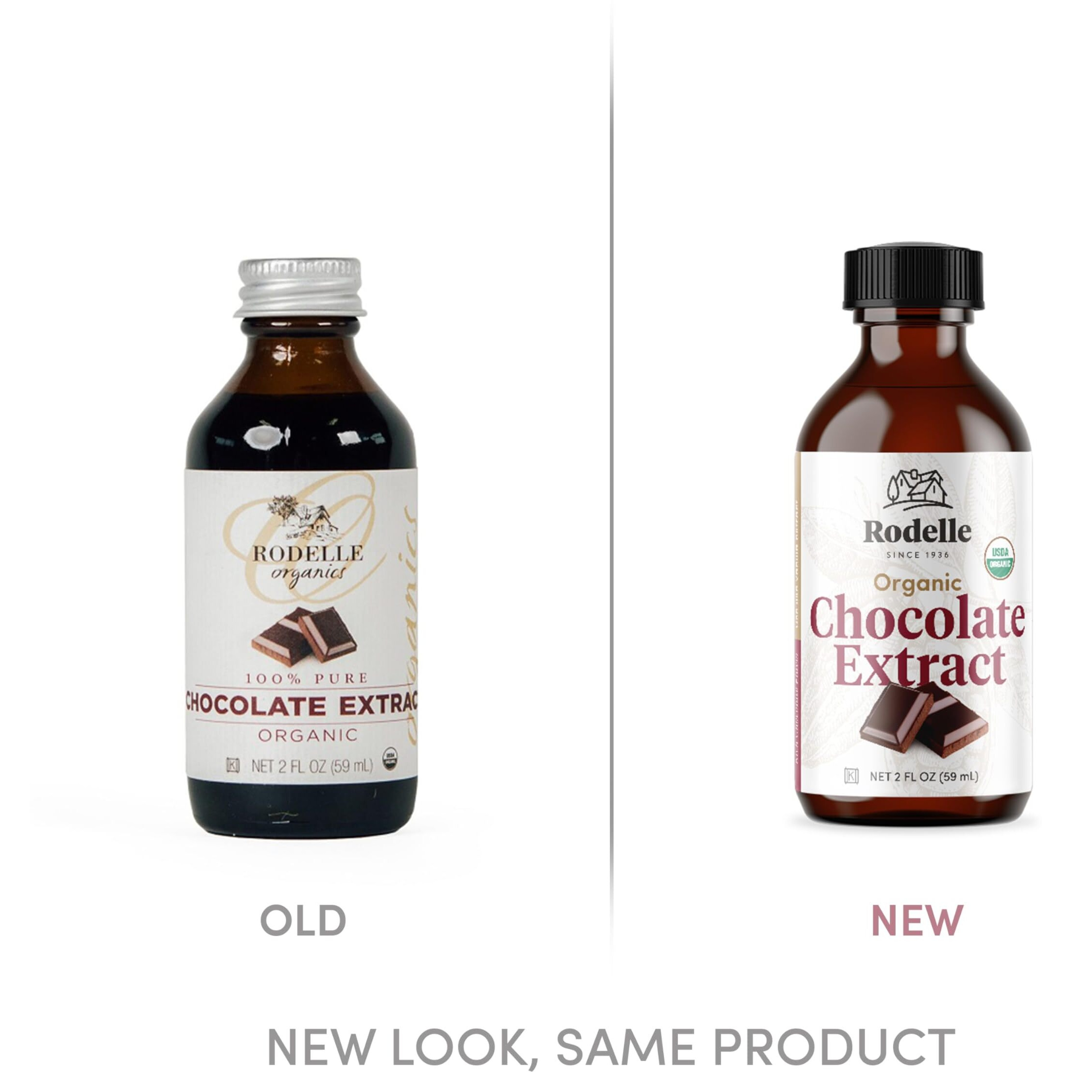 Rodelle Organics Pure Chocolate Extract, 2 Fl Oz