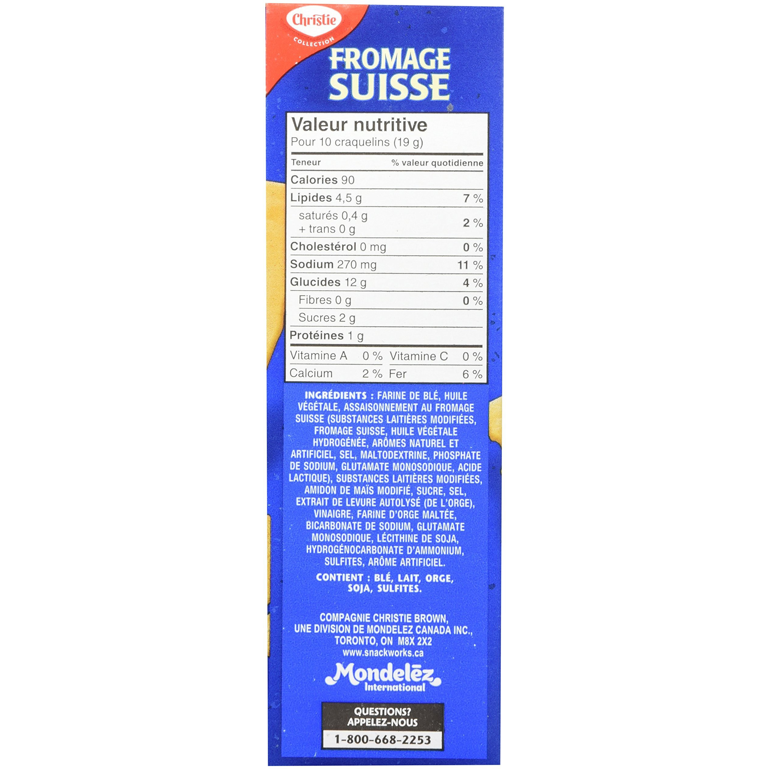 Christie Swiss Cheese Crackers, 200G/7.05 Ounces {Imported From Canada}