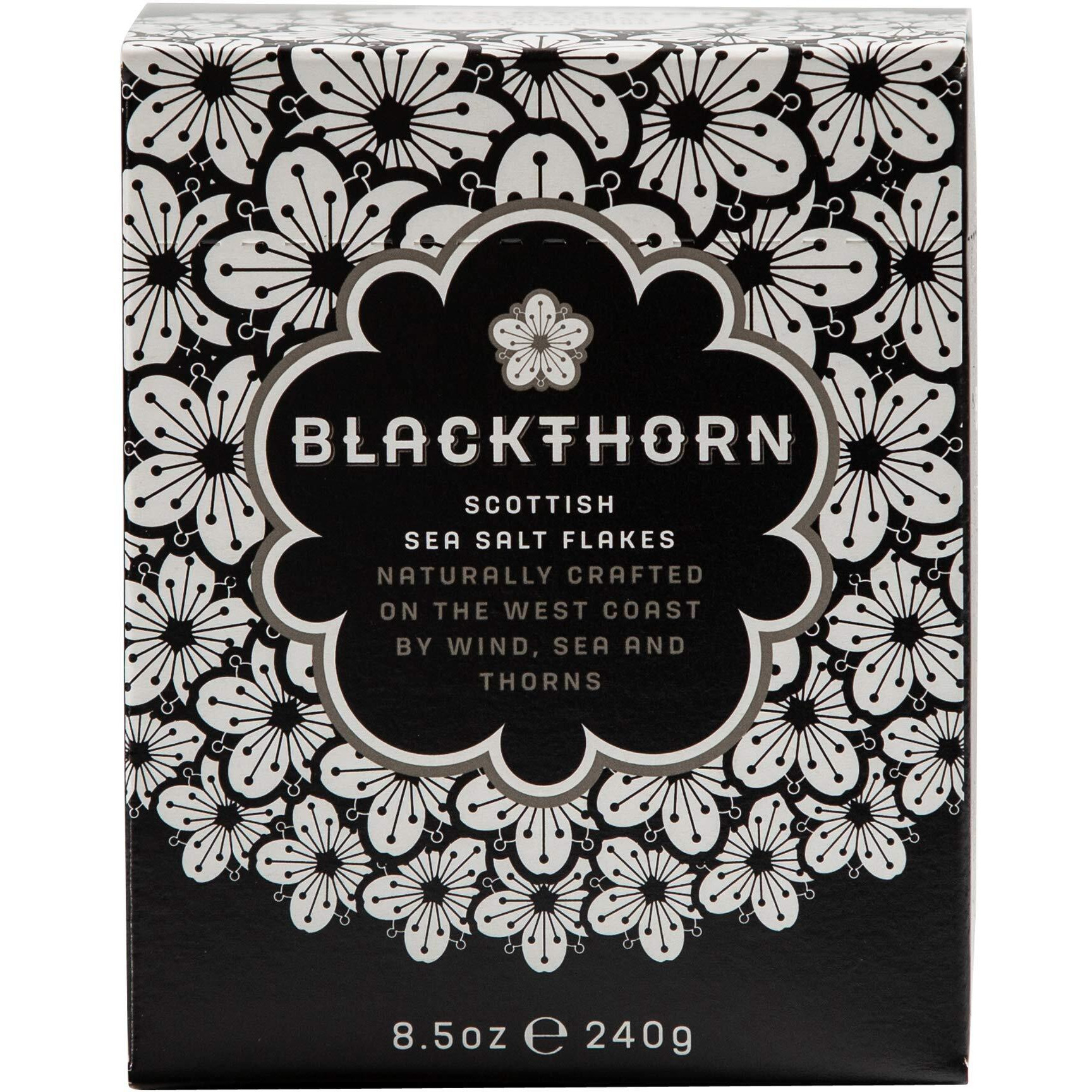 Blackthorn Scottish Gourmet Sea Salt Flakes - Natural And Unrefined - Sustainable Production - Mineral Rich Vegan - 8.5 Ounce (240G)