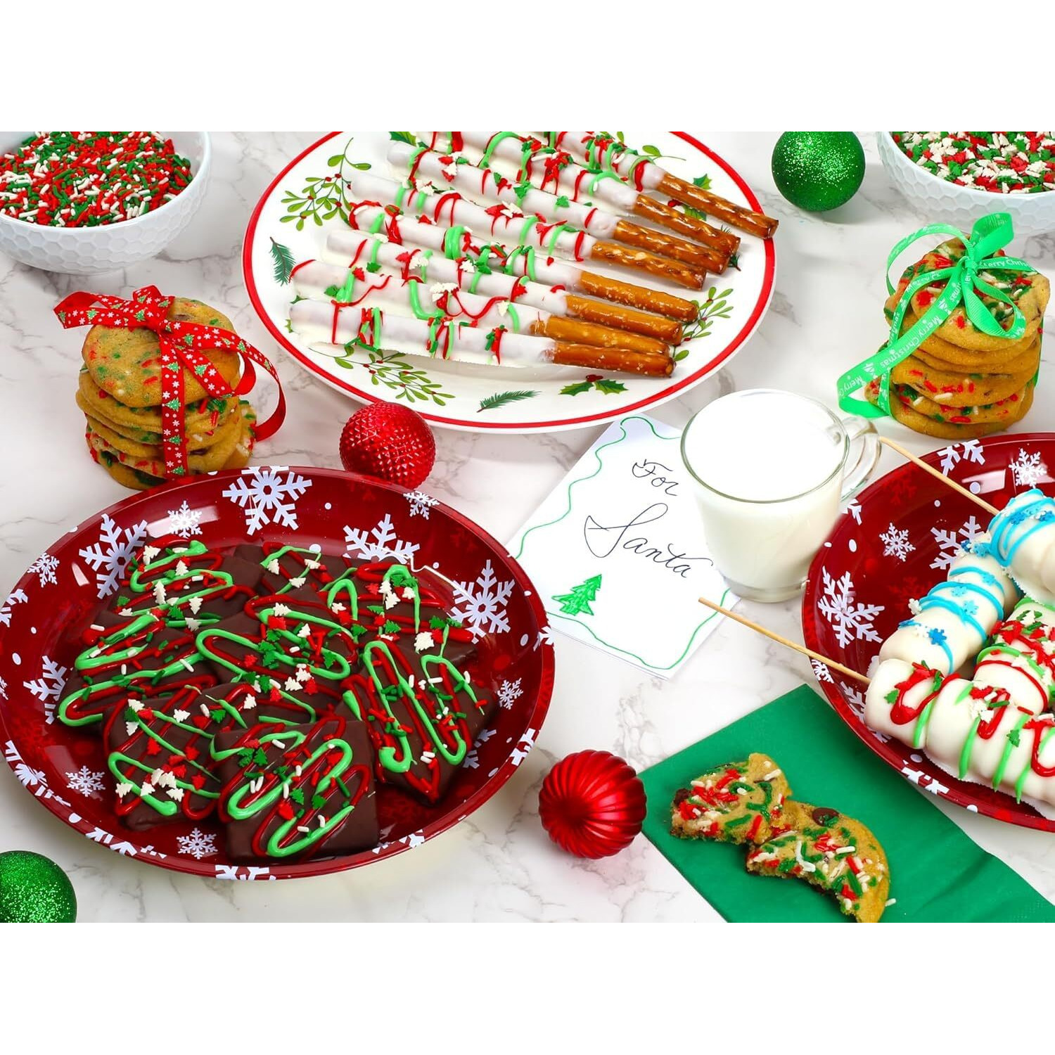 Christmas Tree Sprinkles - 1.2 Pounds - Bulk Red And Green Confetti Sprinkles - Holiday Sprinkles For Cookie Decorating - Christmas Jimmies For Gingerbread Cookies, Baking, Cupcakes