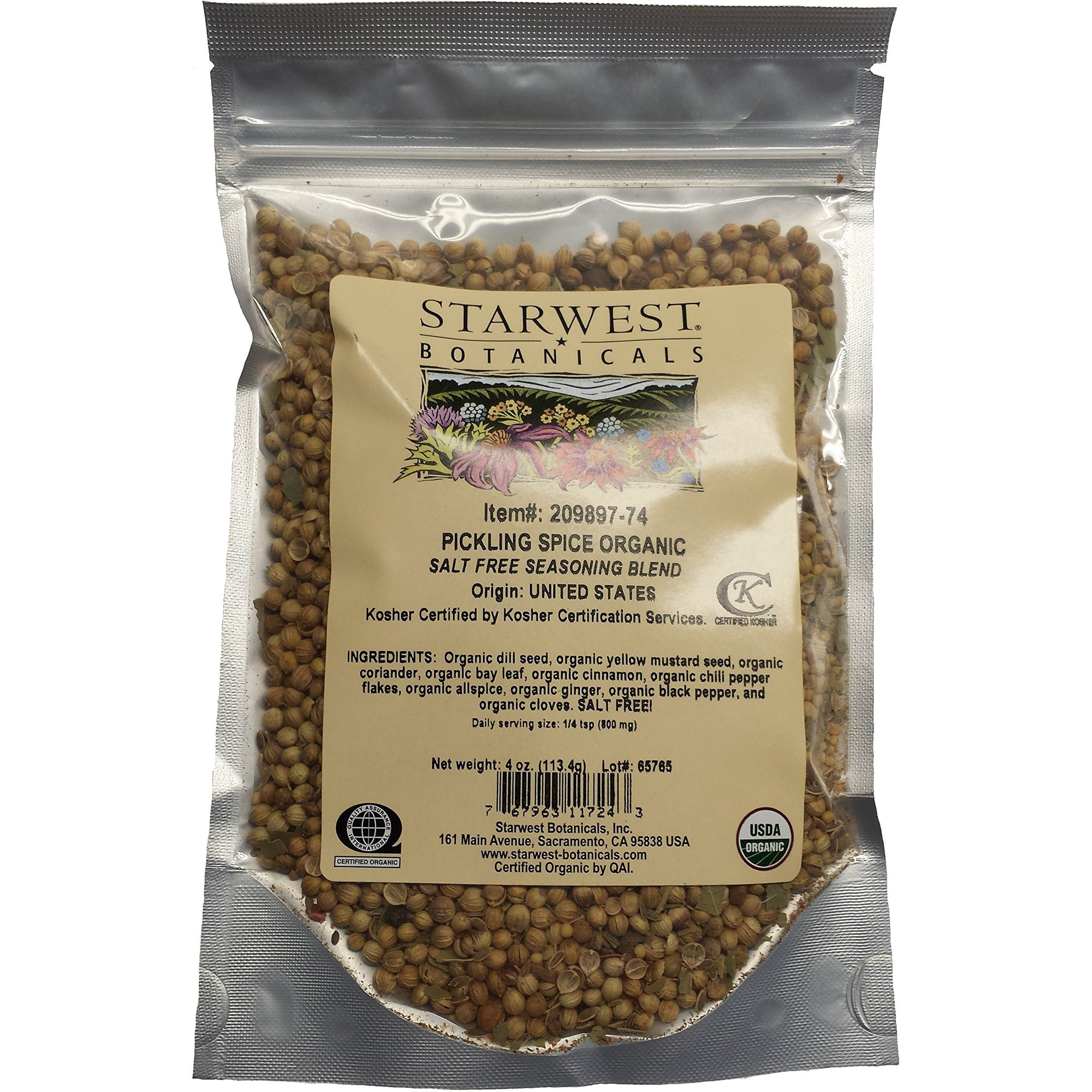 Organic Pickling Spice - 4 Oz