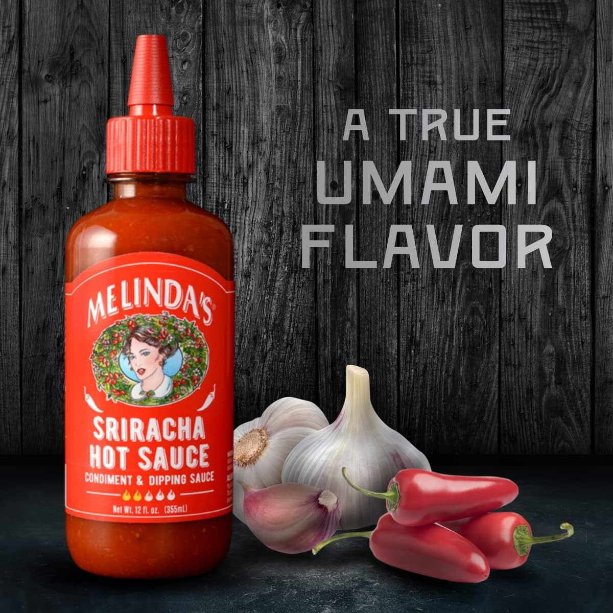 Melindas Sriracha Hot Sauce - Classic, Gourmet Sriracha Sauce Made With Fermented Red Jalapeos & Garlic - Keto, Kosher, Vegan, Non-Gmo And Gluten Free Hot Sauce - 12Oz, 3 Pack