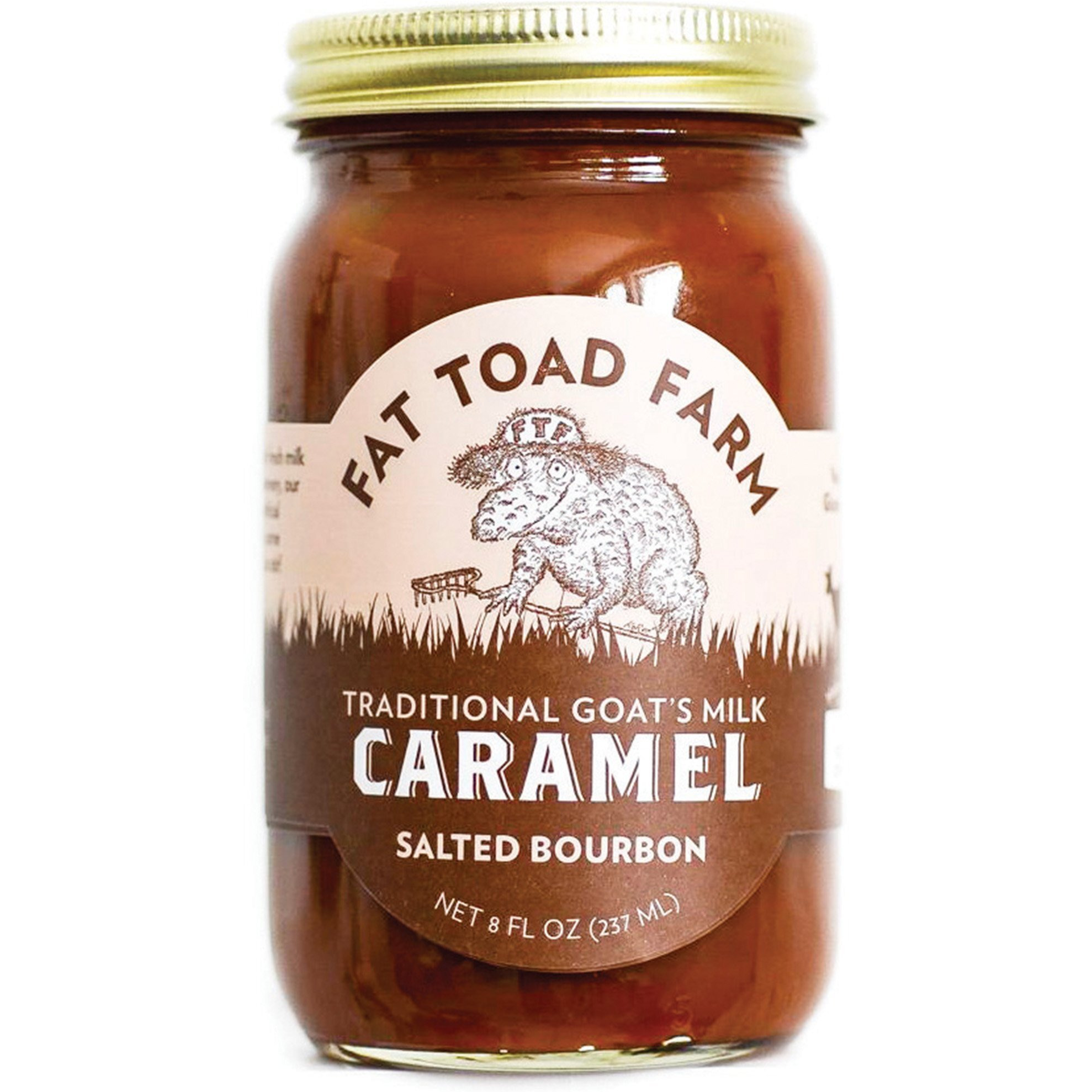 Fat Toad Farm Traditional Goats Milk Caramel Sauce/Cajeta, Salted Bourbon, Gluten Free, 8 Fl Oz