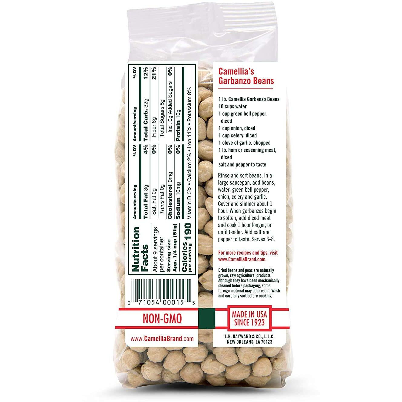 Camellia Brand Dried Garbanzo Beans (Chickpeas), 1 Pound (Pack Of 2)