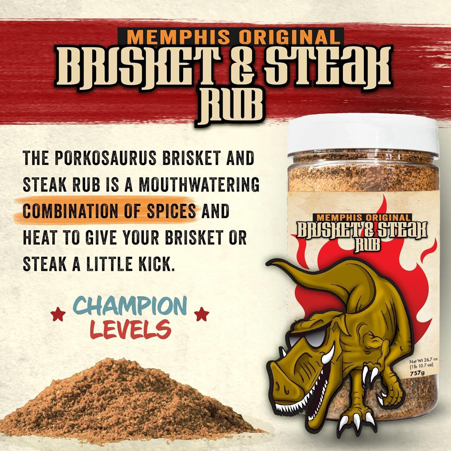 Porkosaurus Brisket & Steak Seasoning Blend