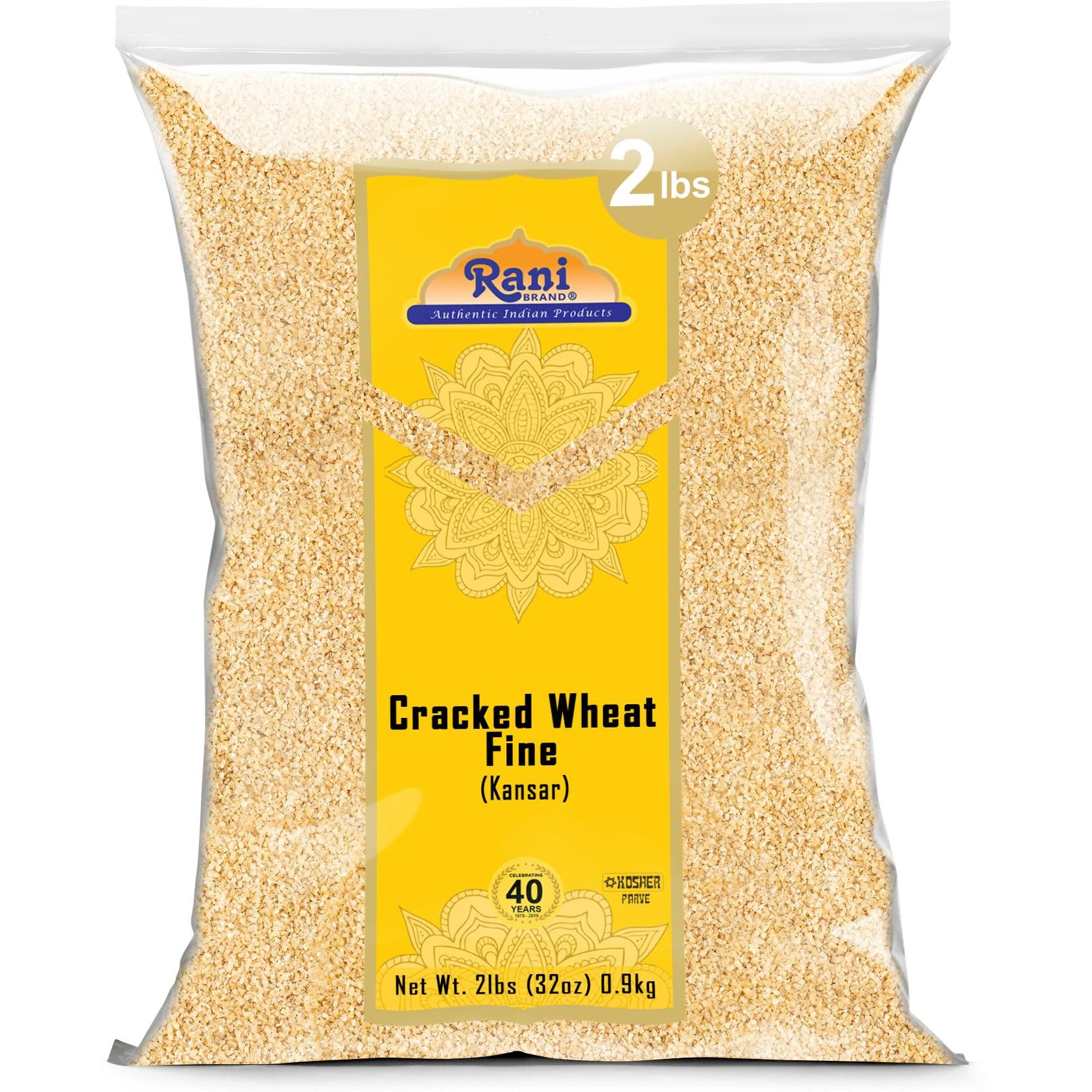 Rani Cracked Wheat Fine (Kansar/Bulgur Wheat1) 32Oz (2Lbs) 908G ~ All Natural | Vegan | Gluten Friendly | Non-Gmo |Kosher | Indian Origin