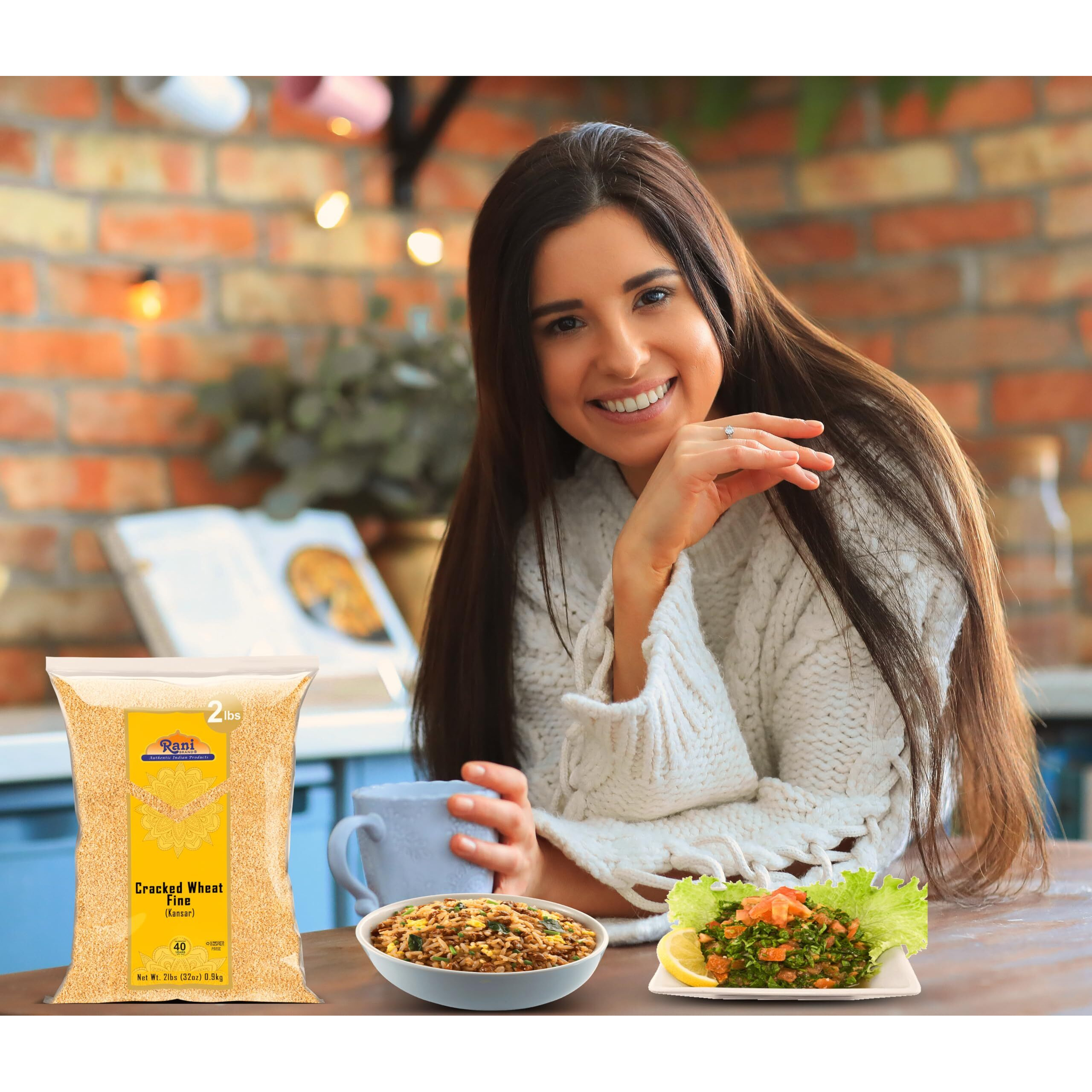 Rani Cracked Wheat Fine (Kansar/Bulgur Wheat1) 32Oz (2Lbs) 908G ~ All Natural | Vegan | Gluten Friendly | Non-Gmo |Kosher | Indian Origin