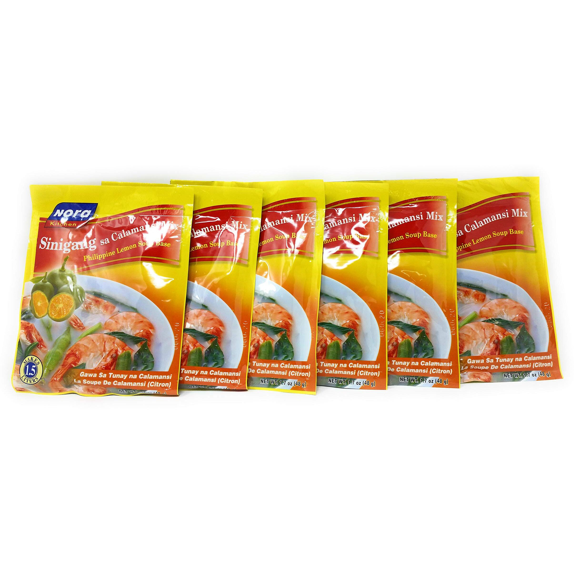 Nora Kitchen Sinigang Sa Calamansi Mix - Philippine Lemon Soup Base - 6 Pack