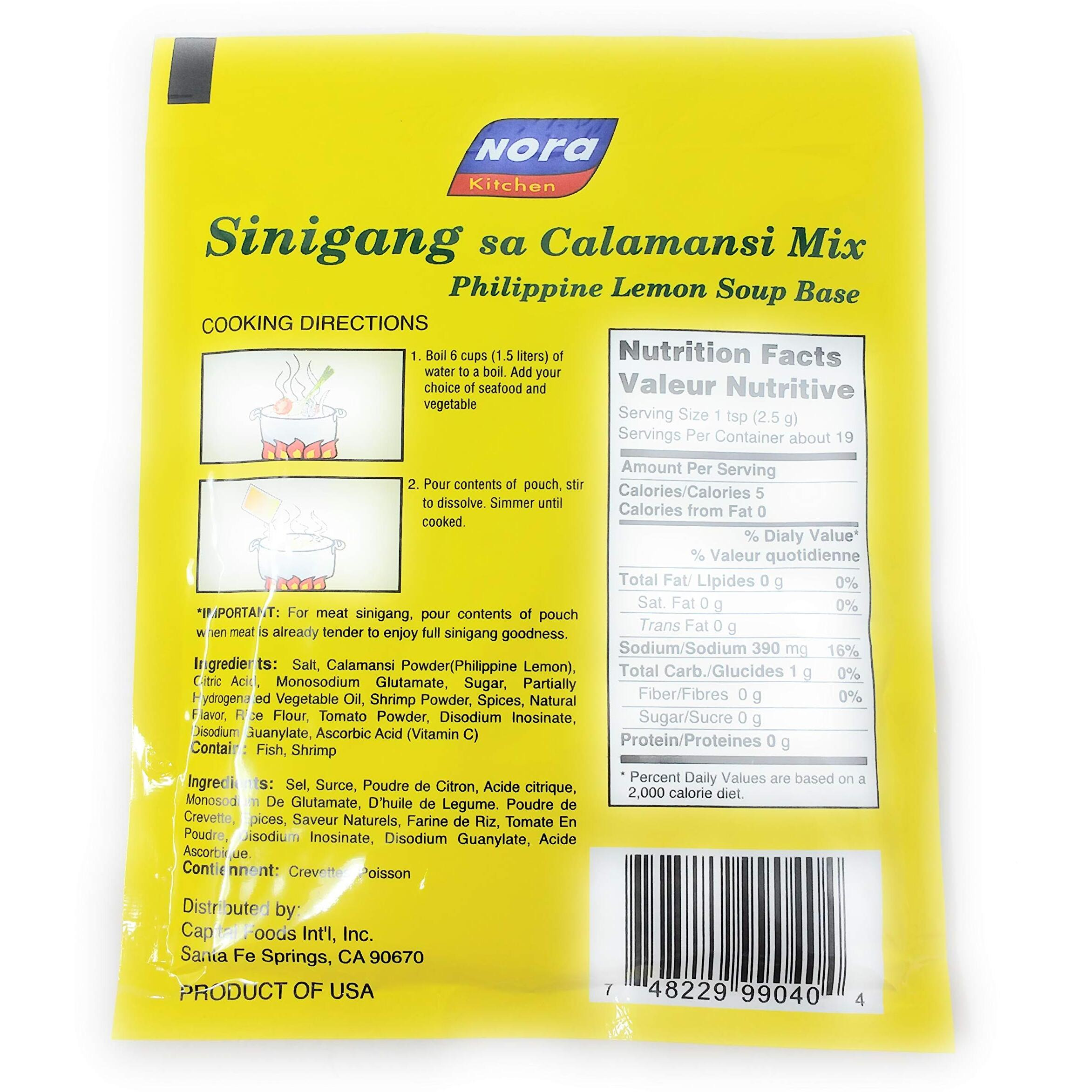 Nora Kitchen Sinigang Sa Calamansi Mix - Philippine Lemon Soup Base - 6 Pack