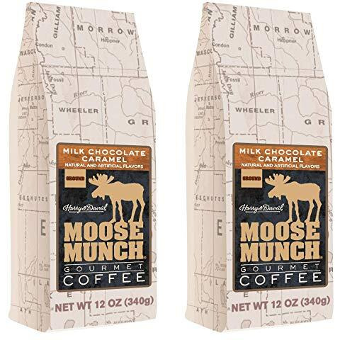 Moose Munch Gourmet Ground Coffee By Harry & David, 2/12 Oz Bags (Milk Chocolate Caramel)