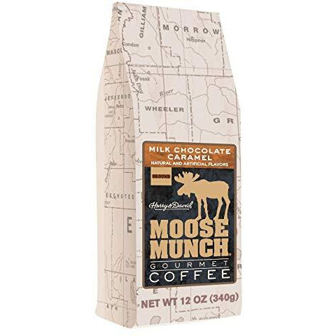 Moose Munch Gourmet Ground Coffee By Harry & David, 2/12 Oz Bags (Milk Chocolate Caramel)