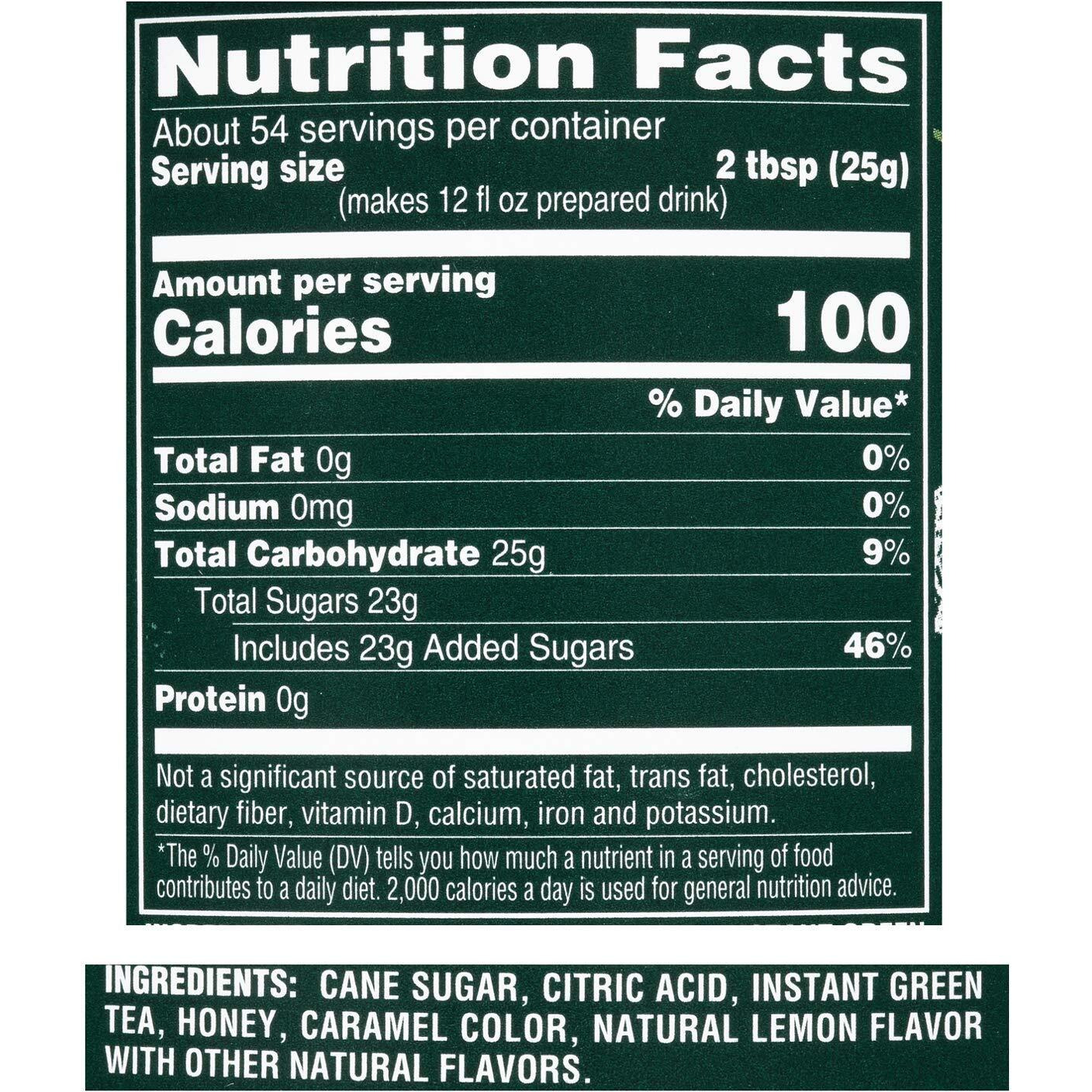4C Green Tea Antioxidant Iced Tea Mix | Family Sized Cannister | Thirst Quenching Flavor | 20 Quarts (Green Tea, 1 Pack)