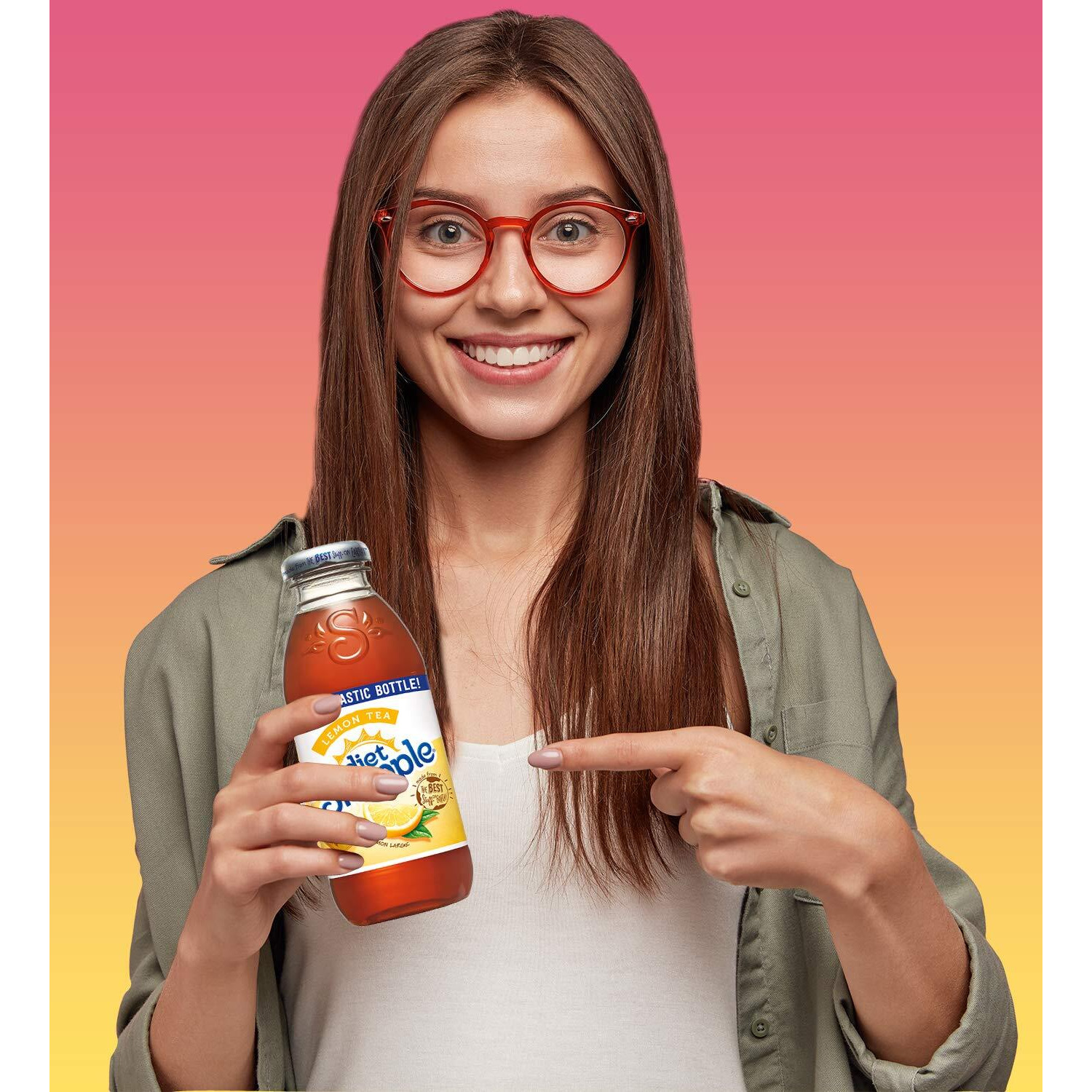 Diet Snapple - Diet Lemon Tea - 16 Oz (9 Plastic Bottles)
