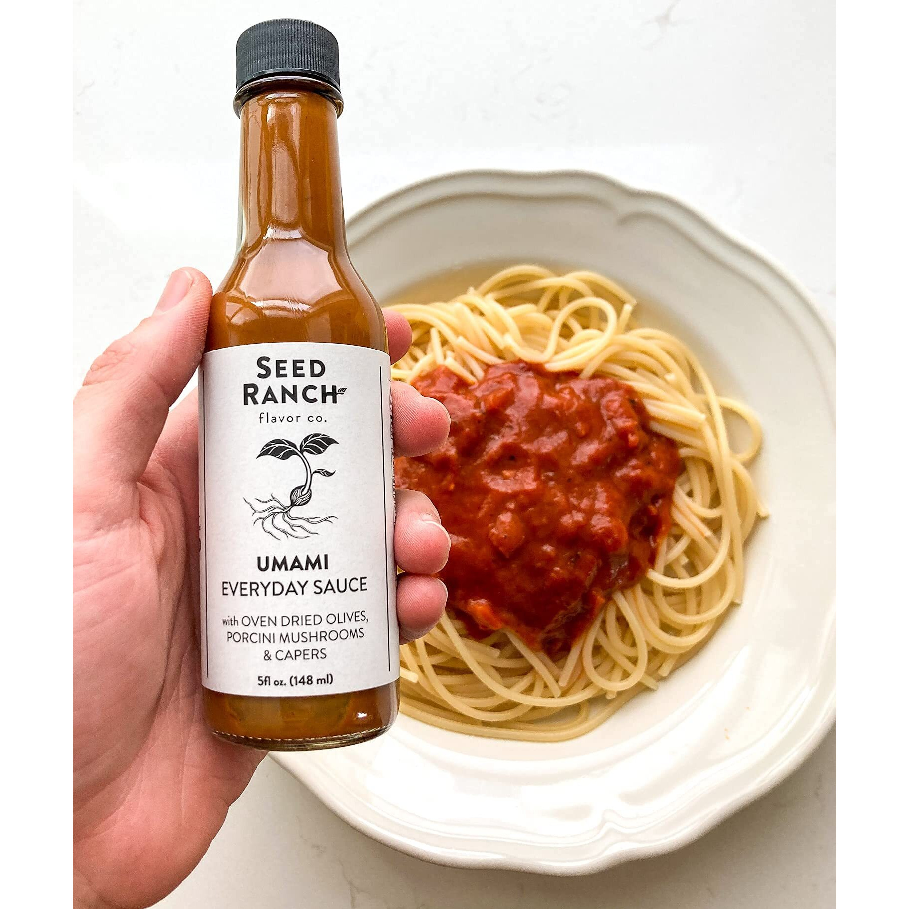 Seed Ranch Umami Chef Set Bundle, 3 Pack - Mild To Hot Heat - Seasoning Salt, Umami Everyday & Umami Reserve Hot Sauce - Vegan, Non-Gmo, Gluten-Free - Marinade, Vegetables, Soup & Rice