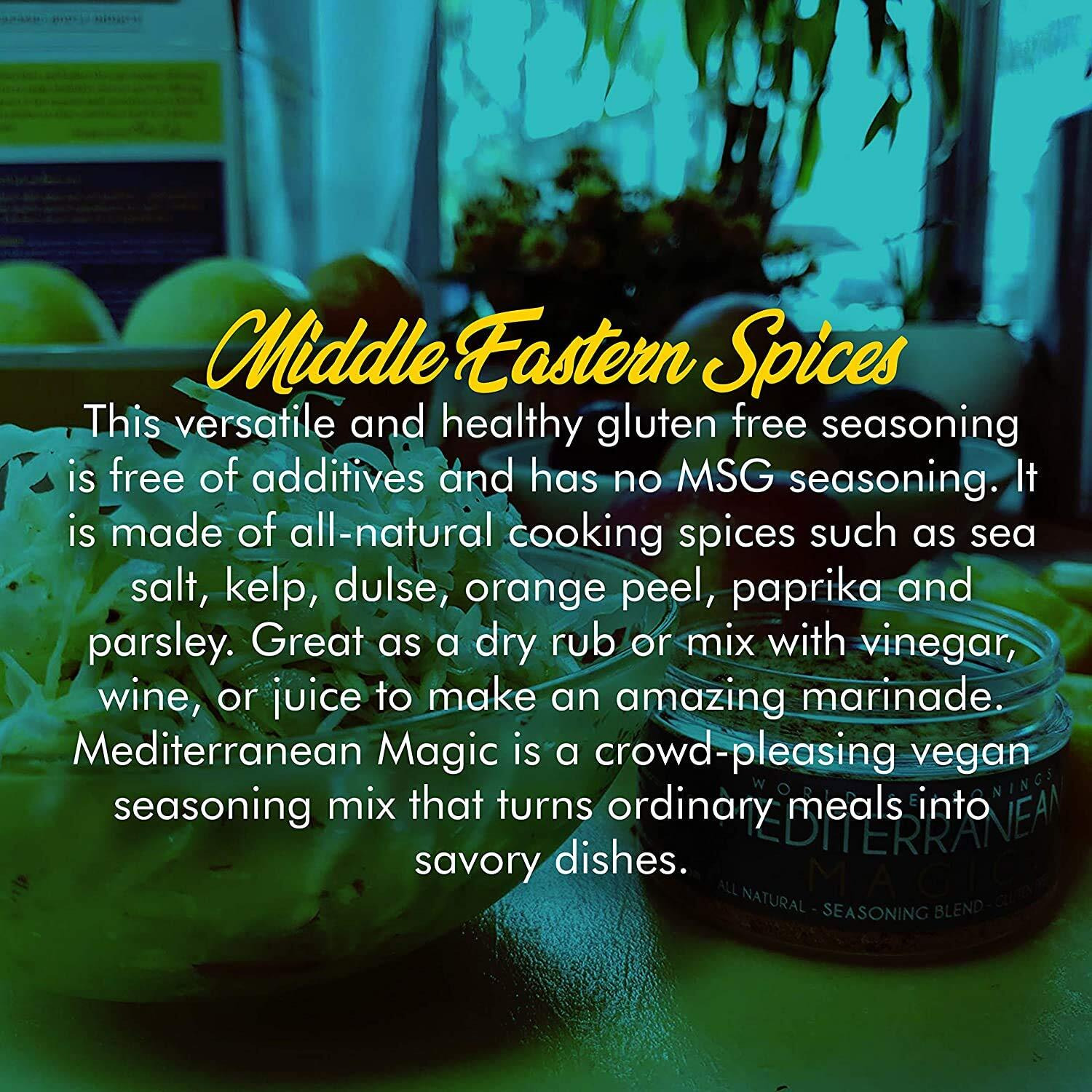 Mediterranean Diet - Non-Gmo - Mediterranean Seasoning - Mediterranean Spice Blend - Turkish Spices - Gluten Free Seasoning - World Seasonings - Mediterranean Magic