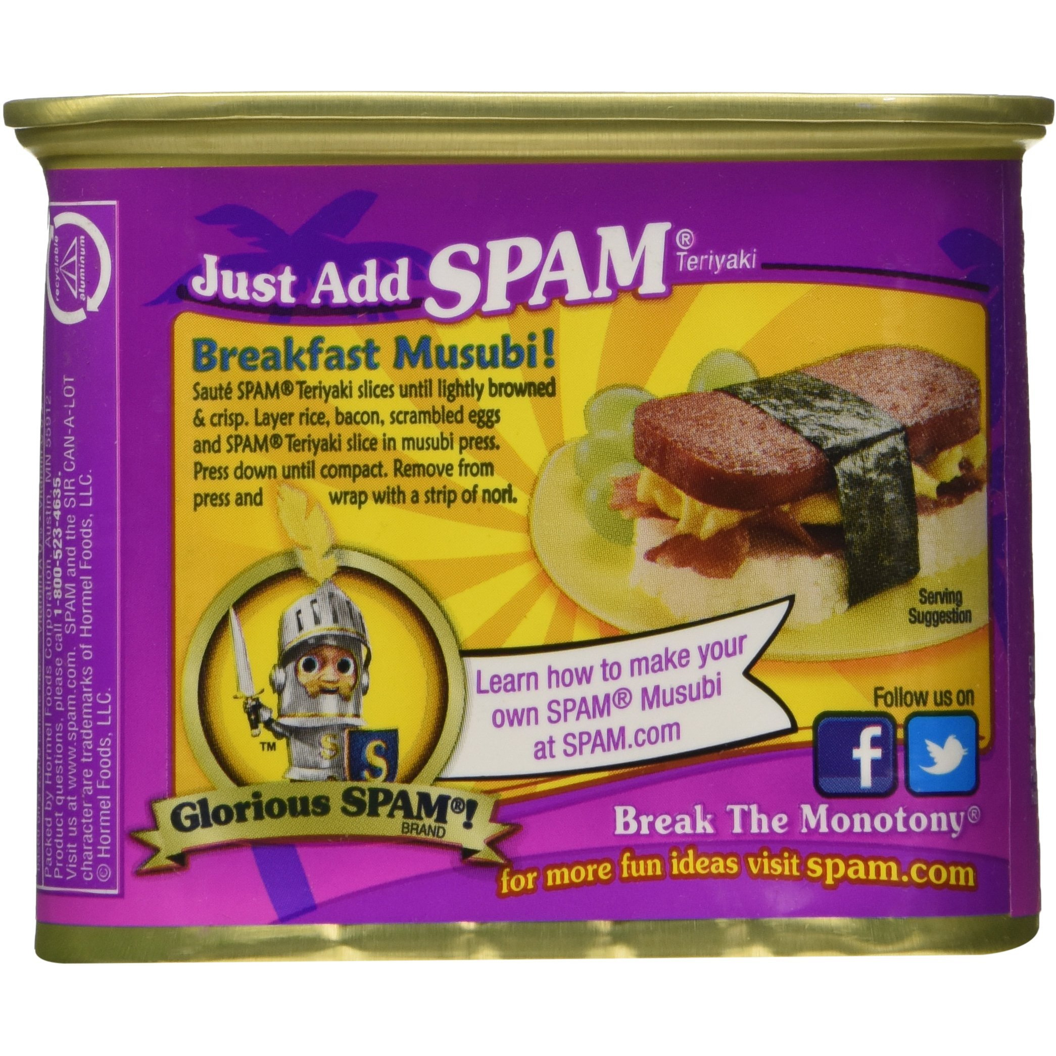 Teriyaki Spam 12 Oz Pack Of 3