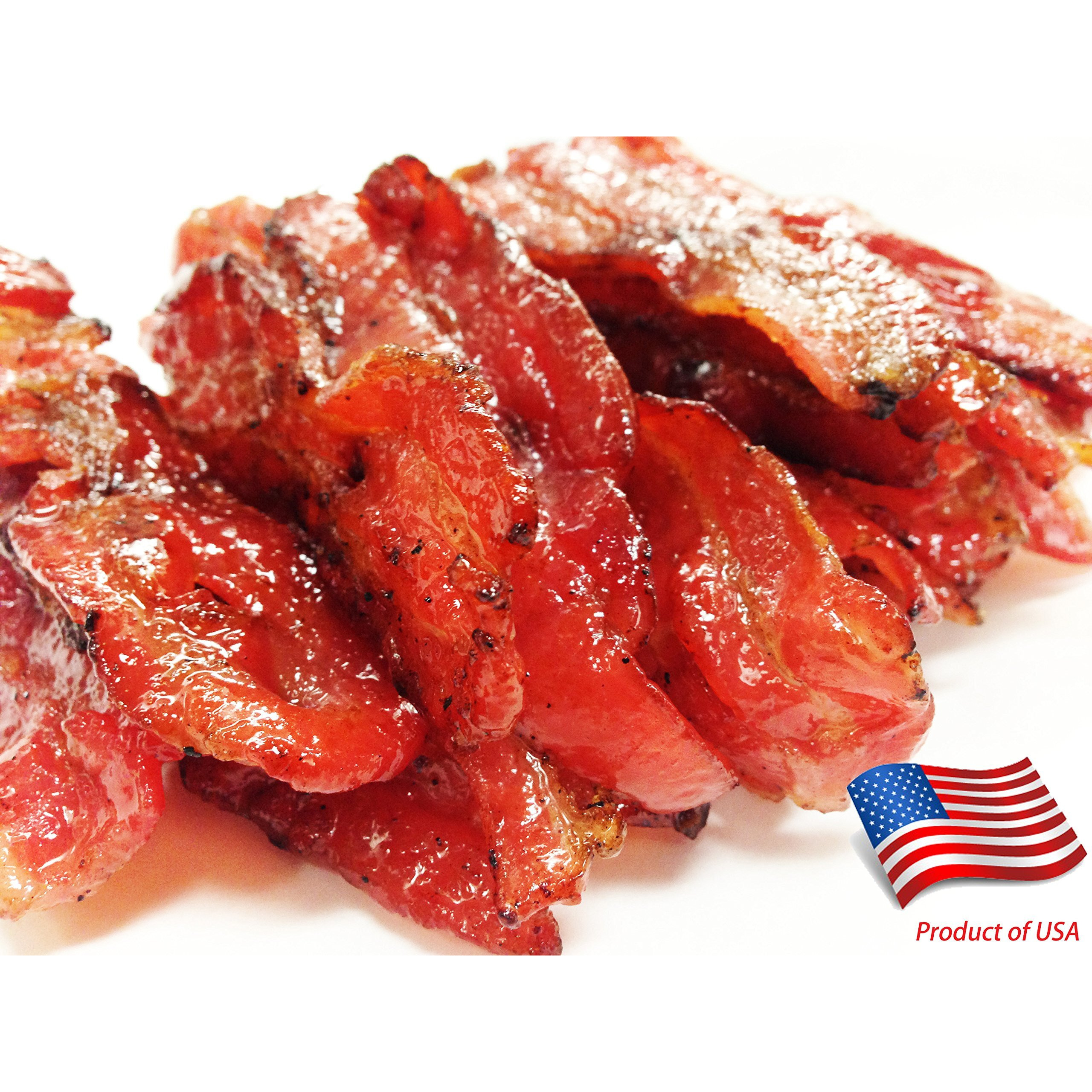 Vp10 Beef+Pork+Bacon Jerky 12Oz (Original Flavor Beef 4Oz, Original Flavor Pork 4Oz, Original Flavor Bacon 4Oz) *Grilled To Order *Shipped The Same Day