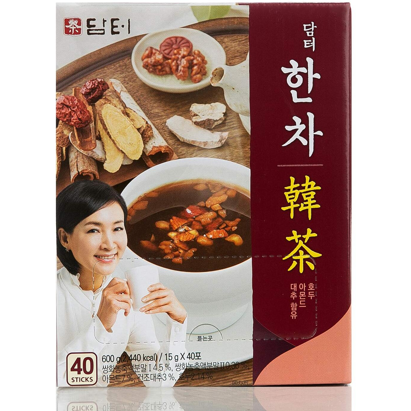 Damtuh Korea Traditional Han Tea Herbal Tea Single Serve 15G X 40 Sticks