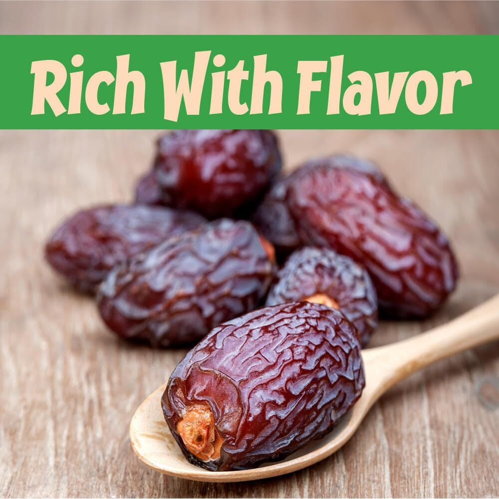 Sincerely Nuts Large Unsweetened Medjool Dates, 3Lb - Fresh, No Sugar Added Date Fruit Snack - Unsulfured Medjools With Rich Natural Flavor Extra Large & Fancy Dates - Kosher, Gluten-Free And Vegan