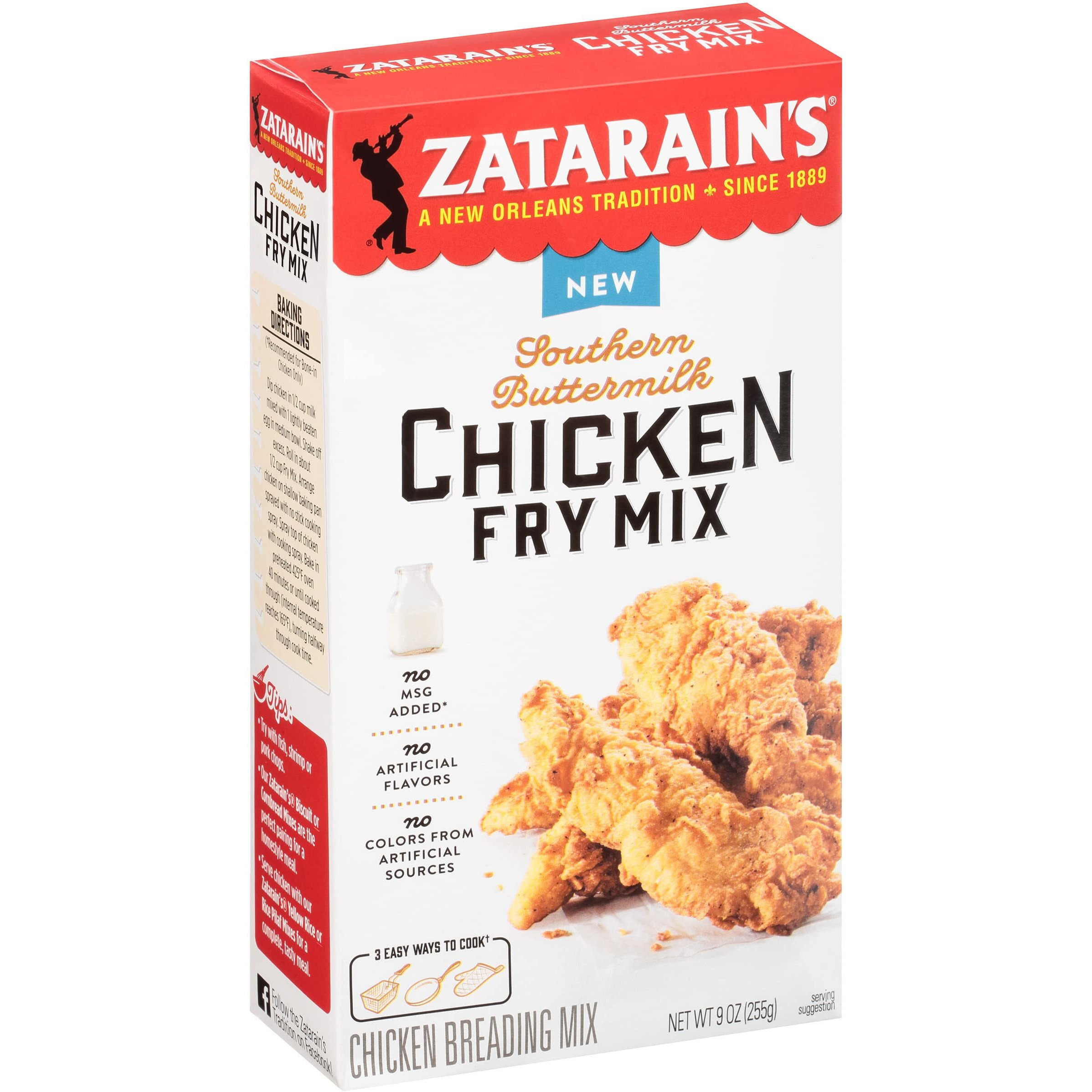 Zatarain's Southern Buttermilk Chicken Fry Mix, 9 Oz (Pack Of 8)