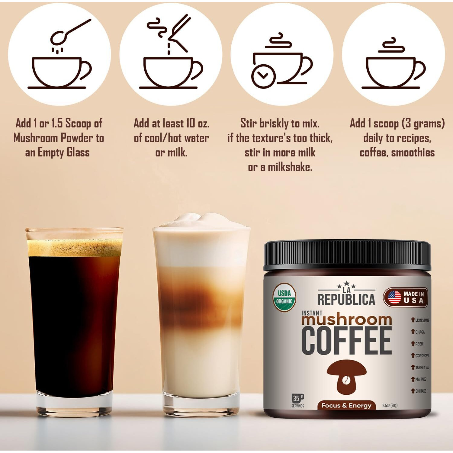 La Republica Coffee (70 Servings, Classic 2-Pack)