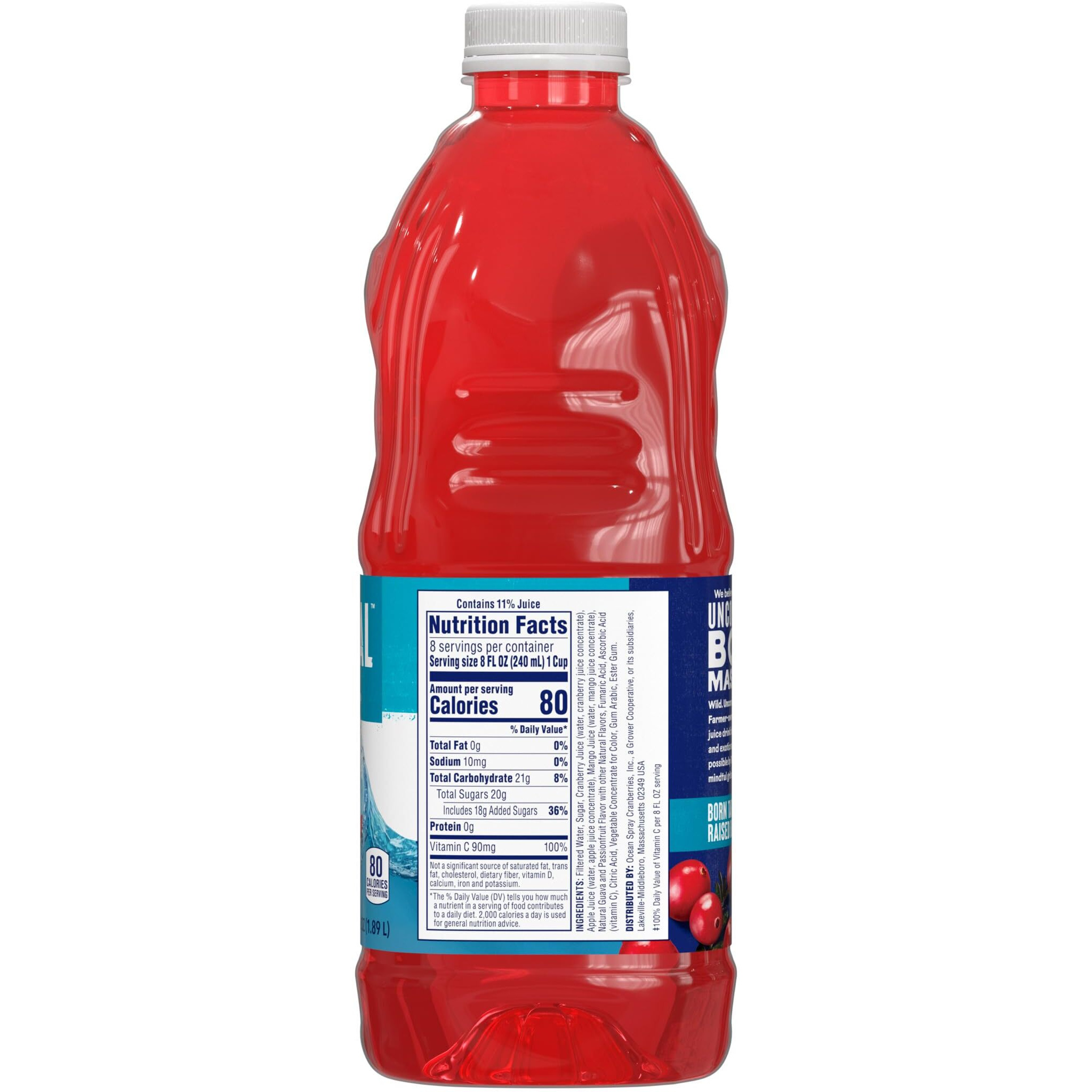 Ocean Spray Cran-Tropical Cranberry Tropical Juice Drink, 64 Fl Oz Bottle (Pack Of 8)