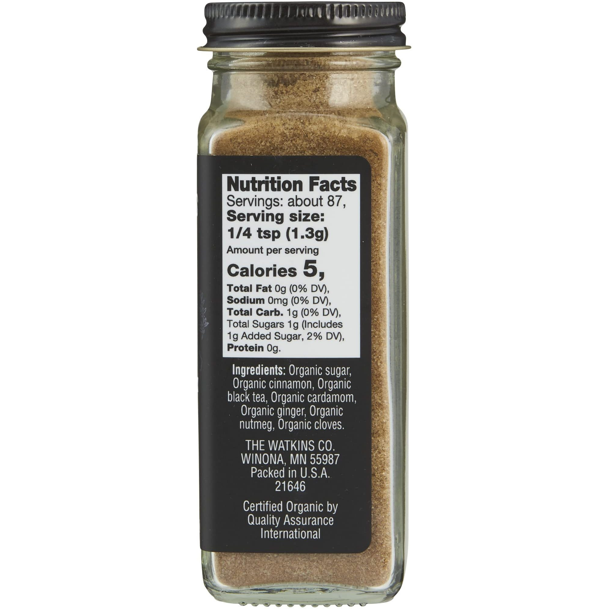 Watkins Gourmet Organic Spice Jar, Chai Powder, 4 Ounce (Pack Of 3)