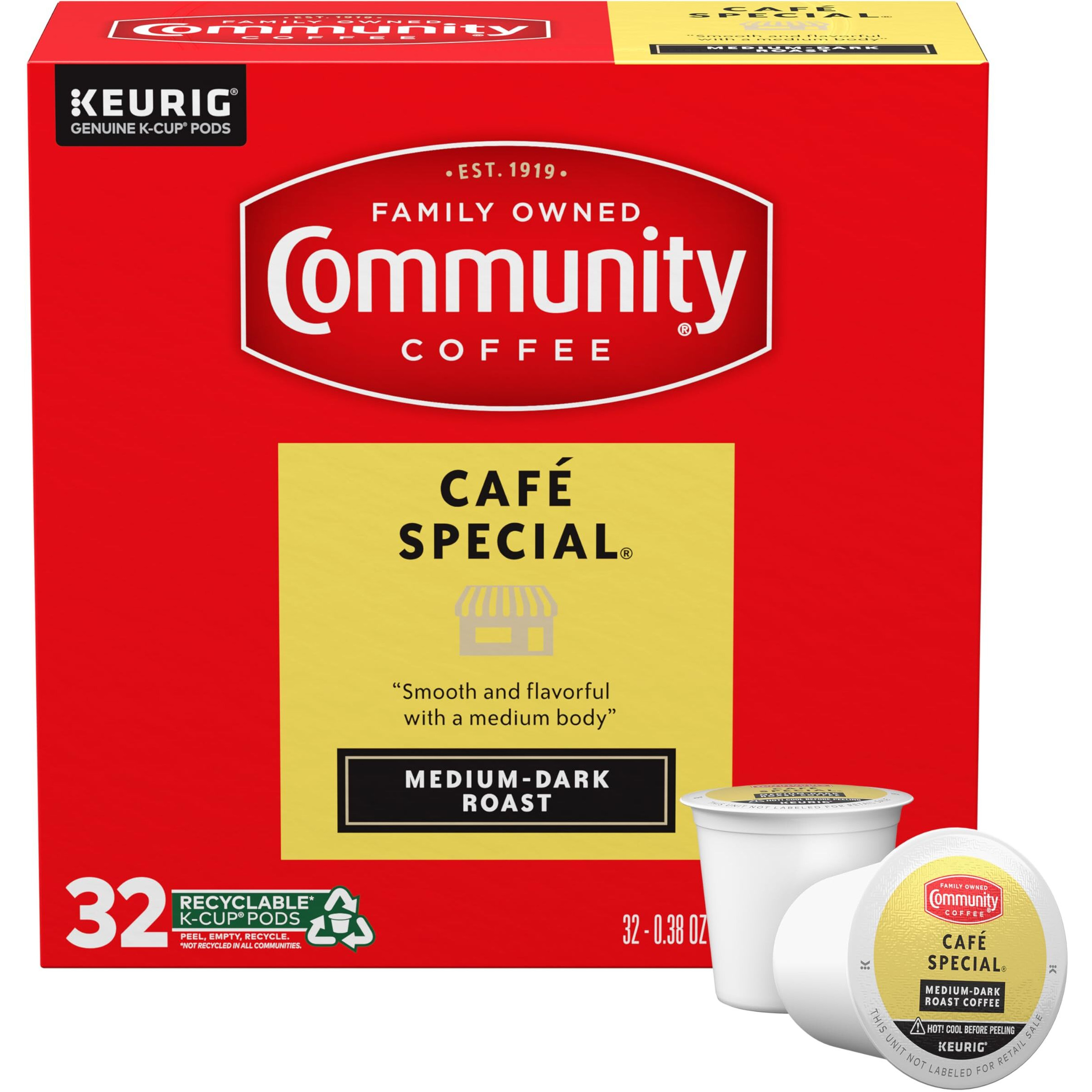 Community Coffee Caf   Special Medium-Dark Roast Single Serve Keurig K-Cup Pods 32 Ct Box