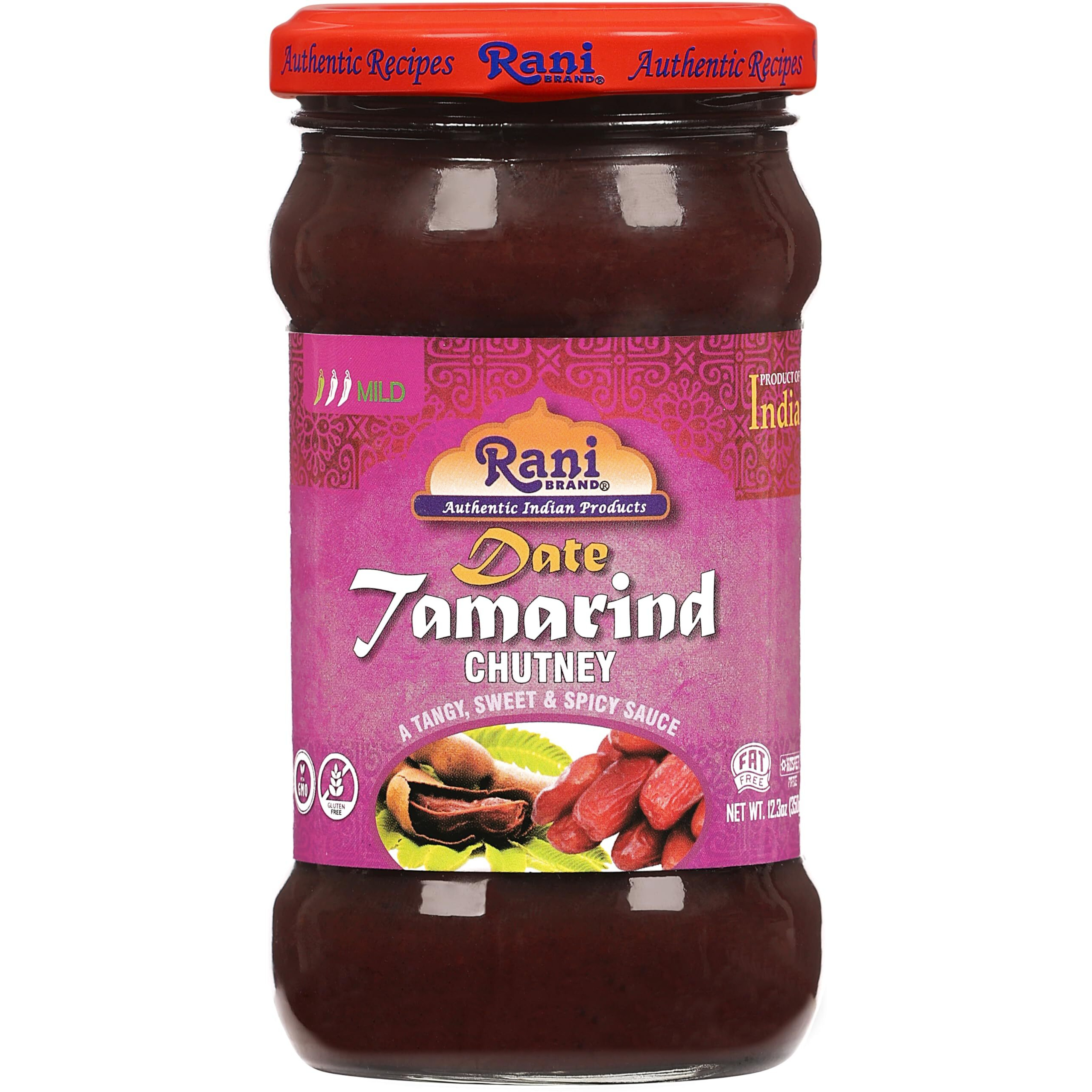 Rani Dates & Tamarind (Imli) Chutney 12.3Oz (350G) Glass Jar, Ready To Eat, Vegan ~ Gluten Free | Non-Gmo | Kosher | No Colors | Indian Origin