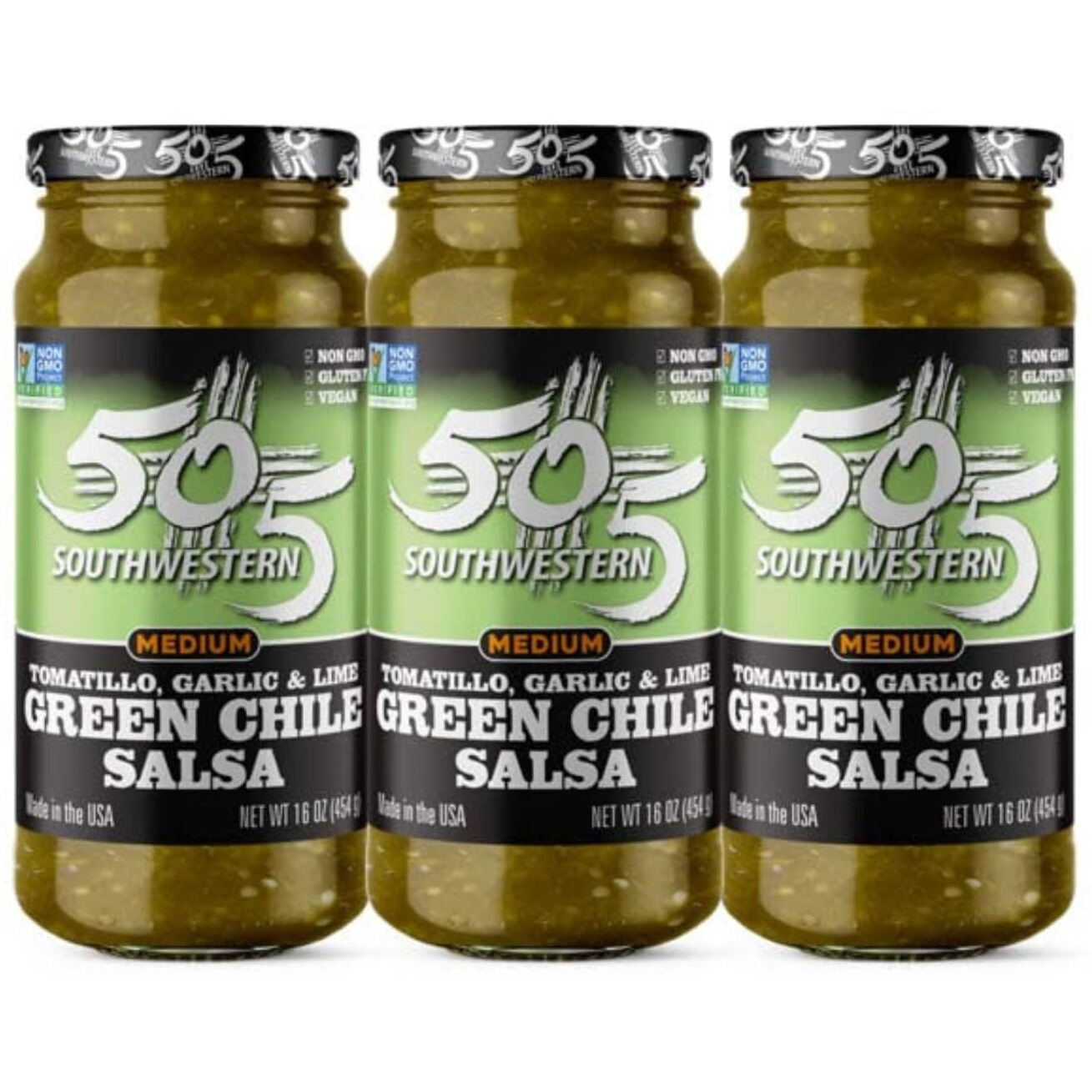 505 Southwestern Tomatillo Garlic With Lime, Salsa (3-16Oz Value Pack)