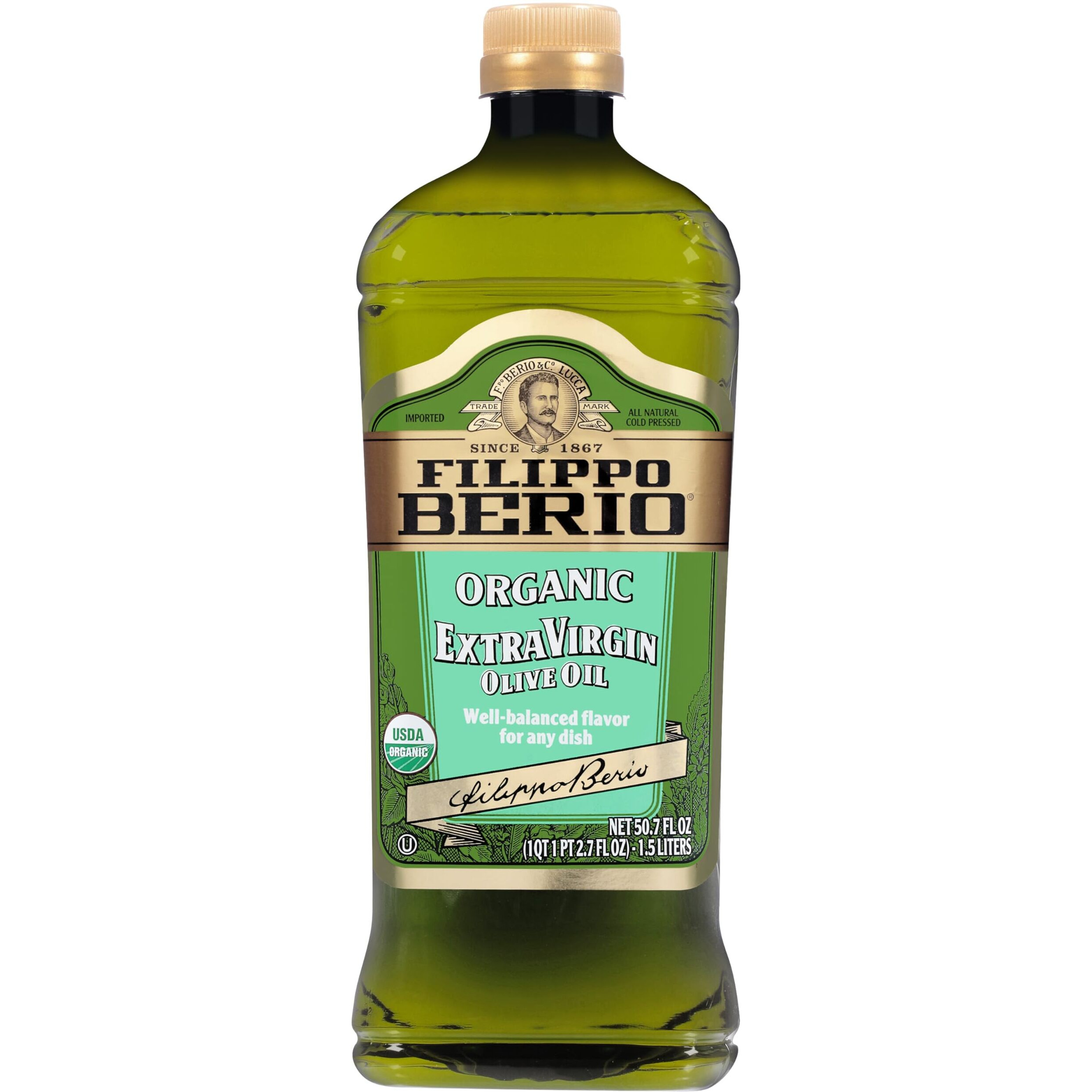 Filippo Berio Organic Extra Virgin Olive Oil, 50.7 Ounce Rpet Bottle