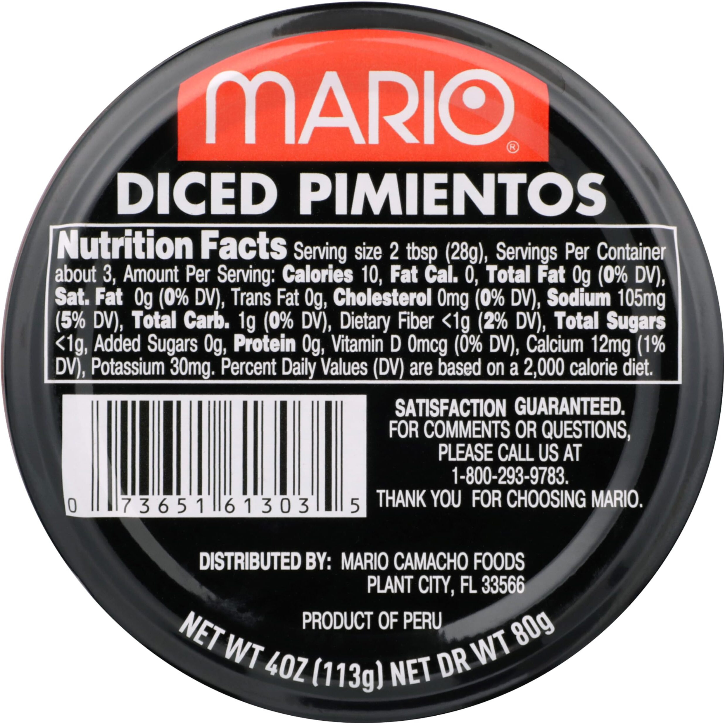 Mario Camacho Pimientos Diced, 4-Ounce (Pack Of 12)