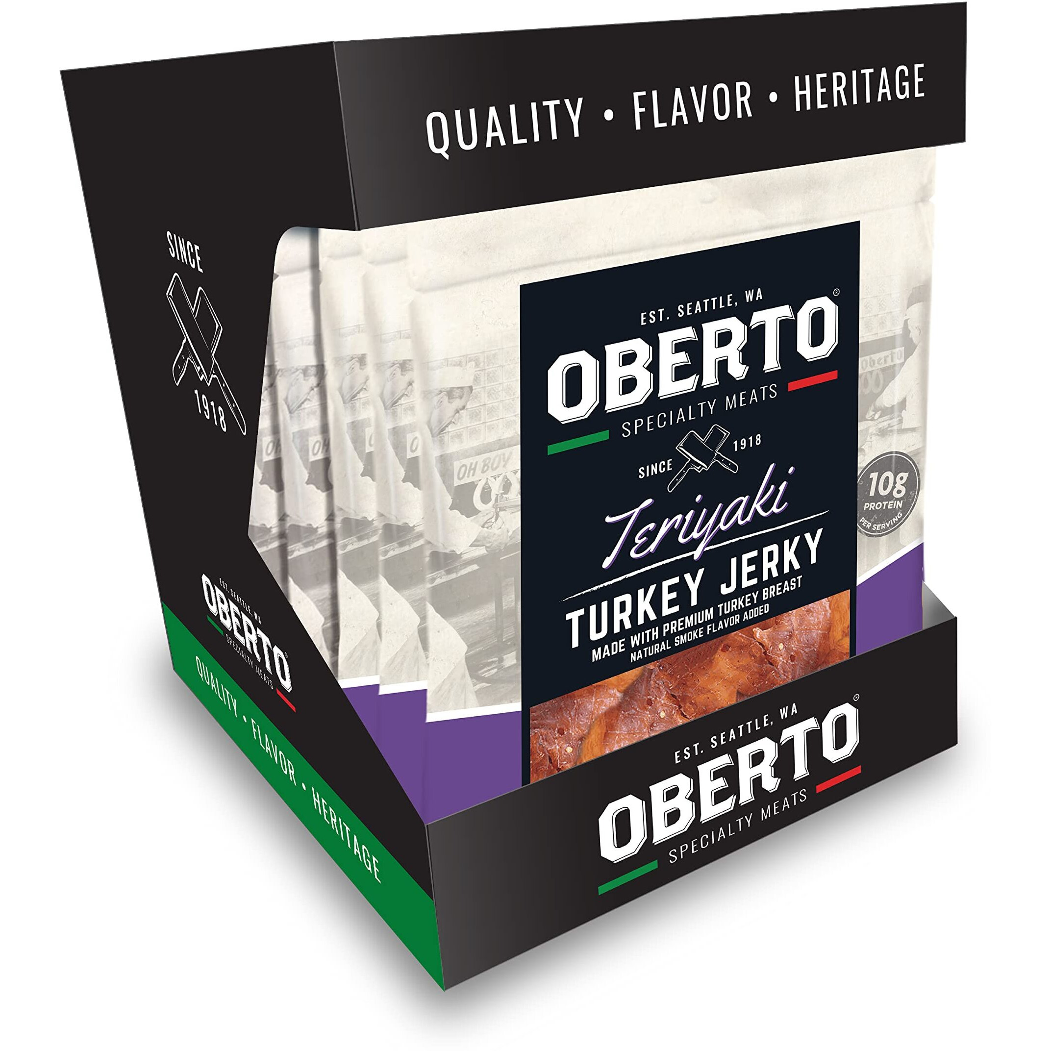Oberto Specialty Meats Teriyaki Turkey Jerky, 2.7 Ounce (Pack Of 8)
