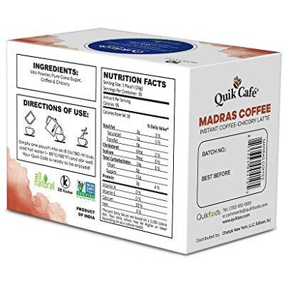 Quikcafe Madras Coffee,10 Count,Pack Of 4