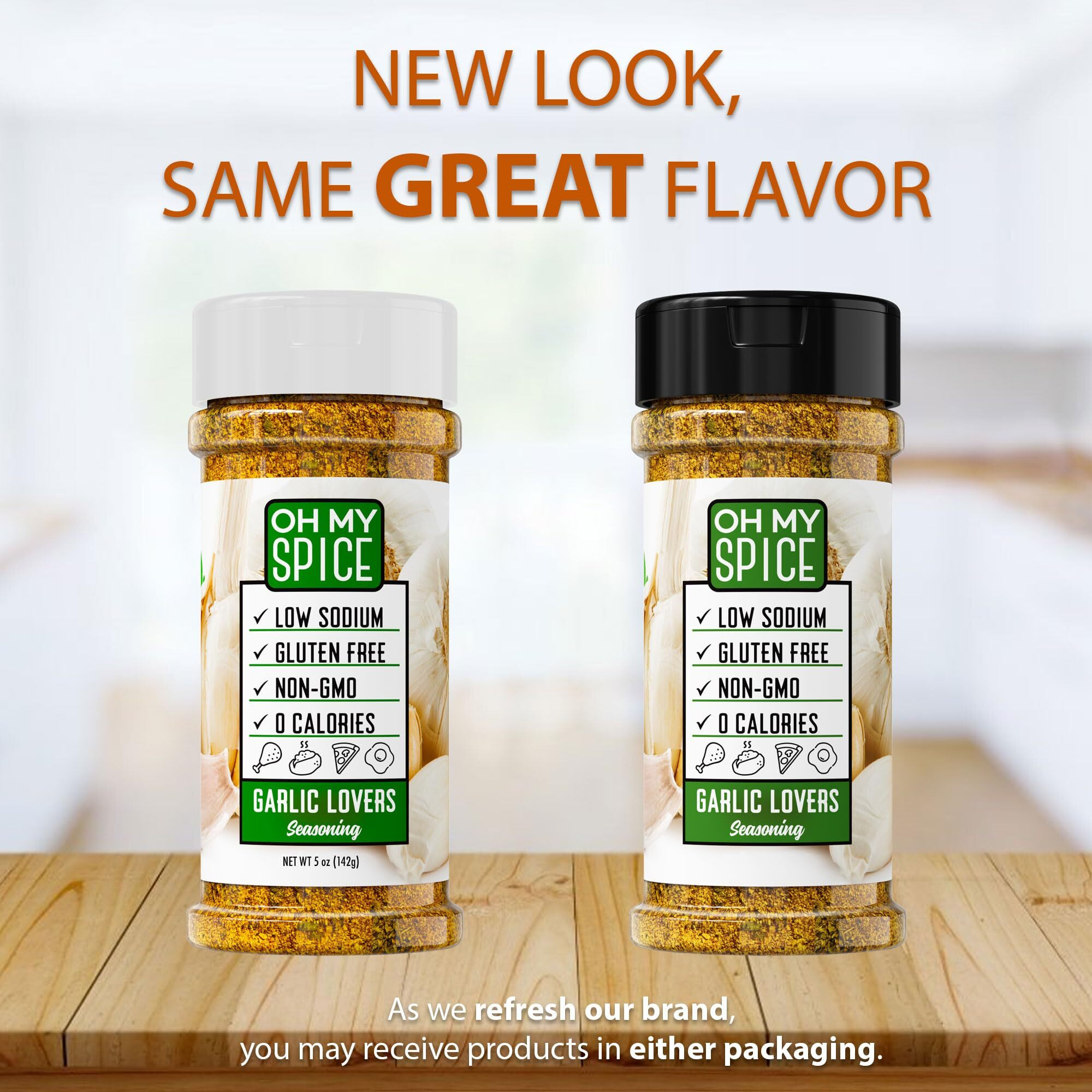Garlic Powder And Herb Seasoning - Gluten Free & Low Sodium Garlic Salt Mix For Salad, Steak, Taco, Chicken & Salmon. Vegan Spices Blend With Onion, Turmeric, Sea Salt, Black Pepper & Coriander 5Oz