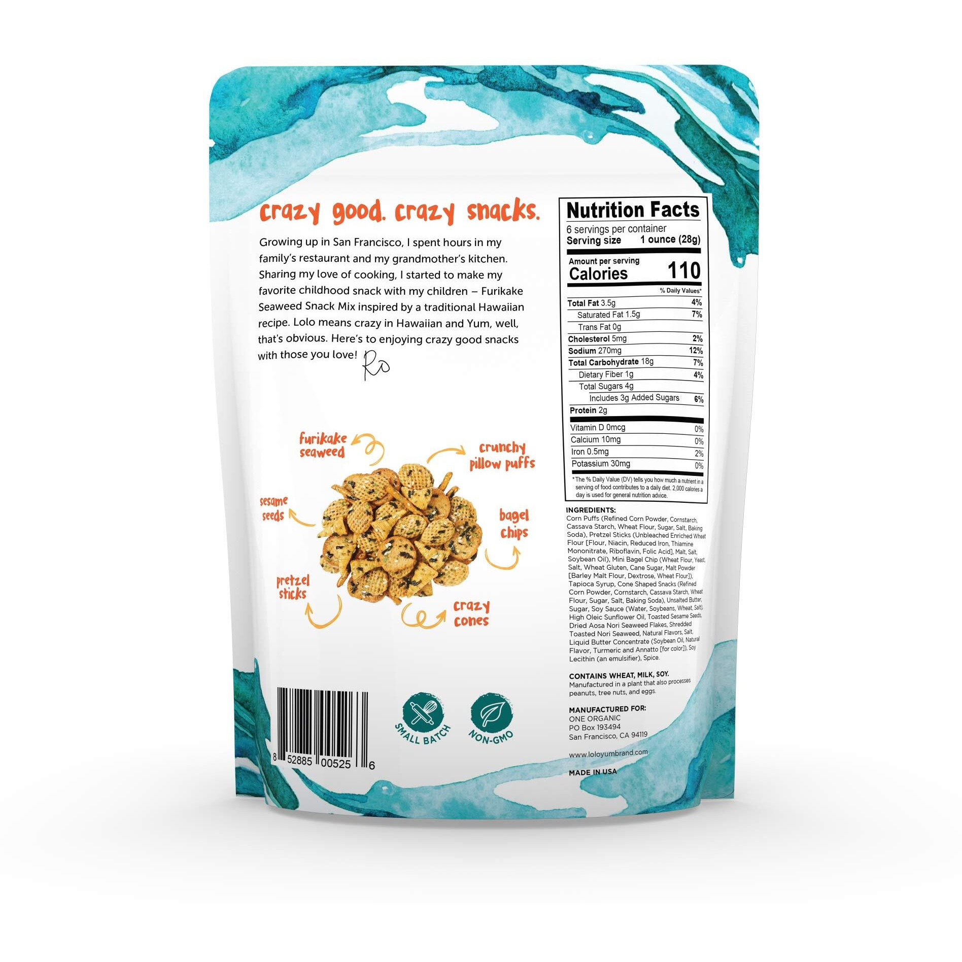 Loloyum Furikake Seaweed Snack Mix (Original, 6Oz)