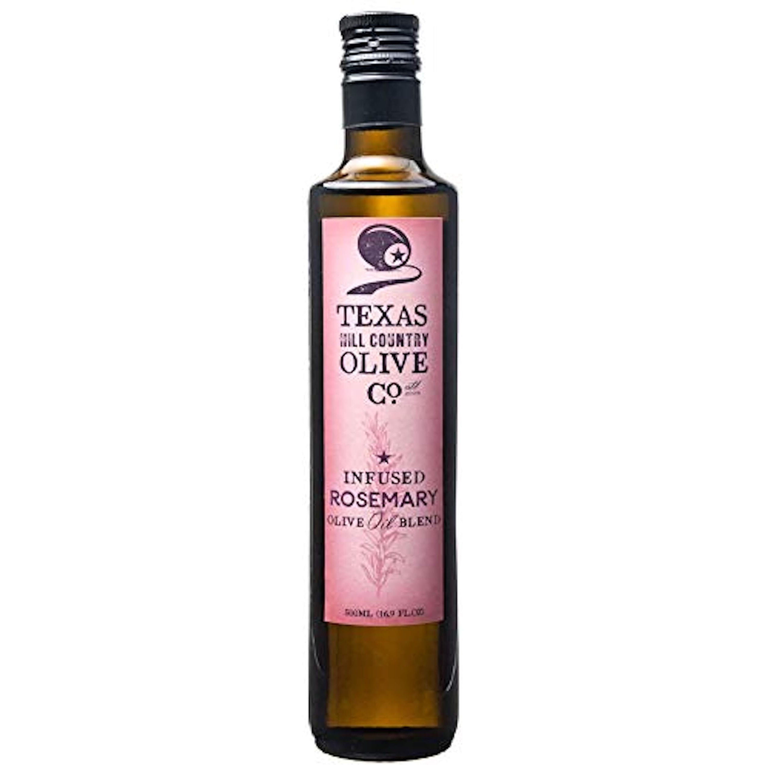 Texas Hill Country Olive Co Rosemary Infused Olive Oil - Cold Pressed Gourmet Evoo Olive Oil - Great For Dressing Dipping Marinade - No Artificial Flavors Or Added Sugar - Made In Texas (16.9 Oz)