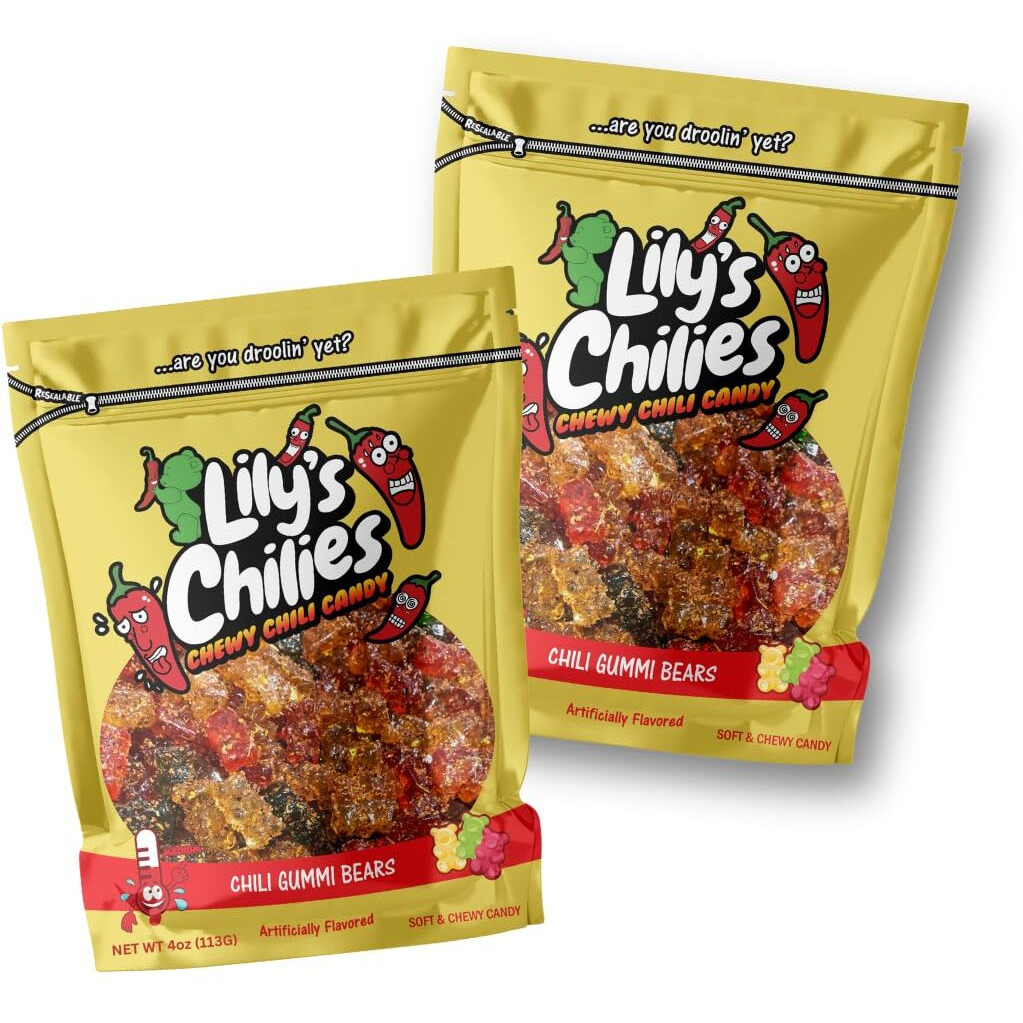 Lilys Chilies, Sour And Chili Chewy Candy (Chili Gummy Bear), 7.97 Ounce (Pack Of 1)