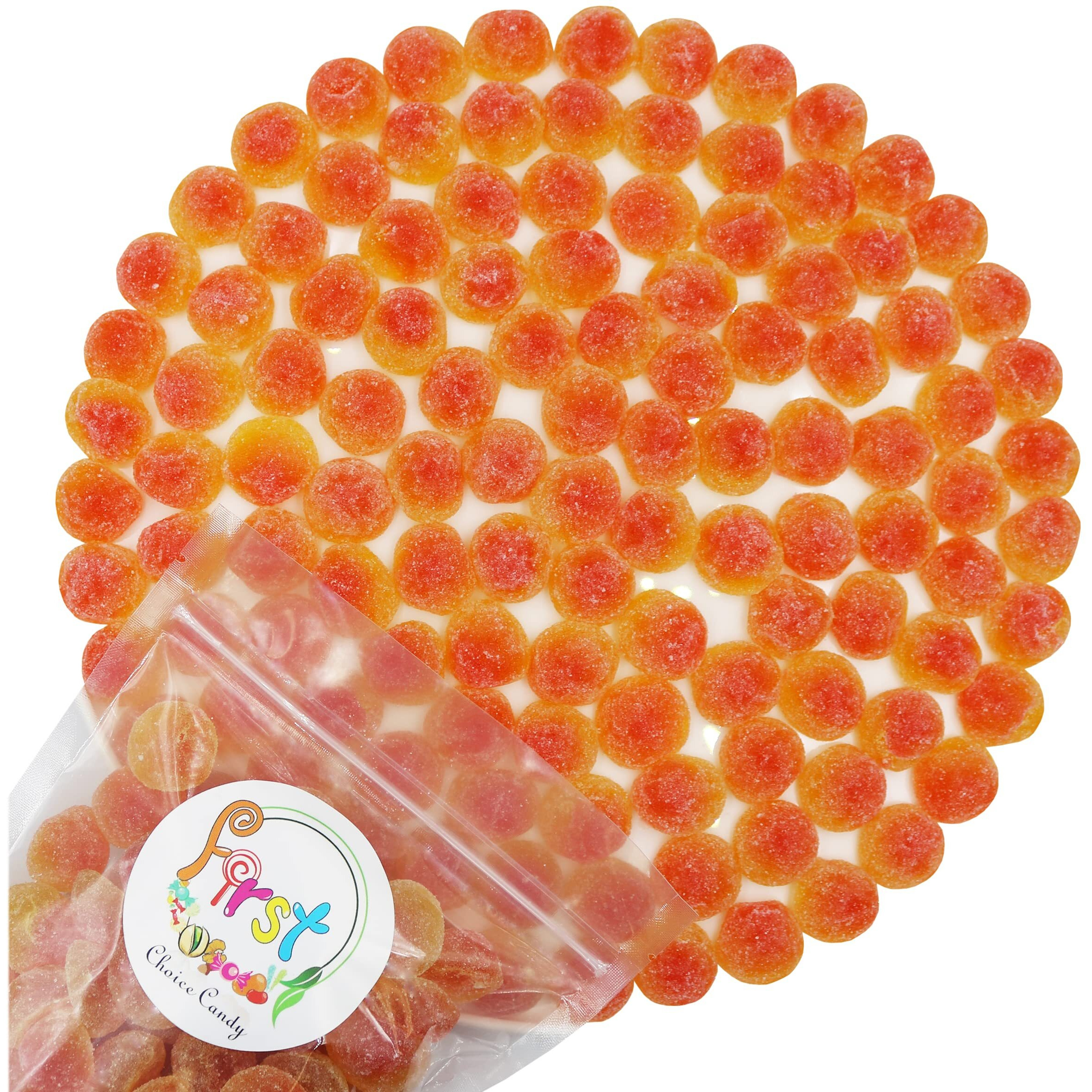 Firstchoicecandy Gummy Fruit Candy (Peach, 2 Pound (Pack Of 1))