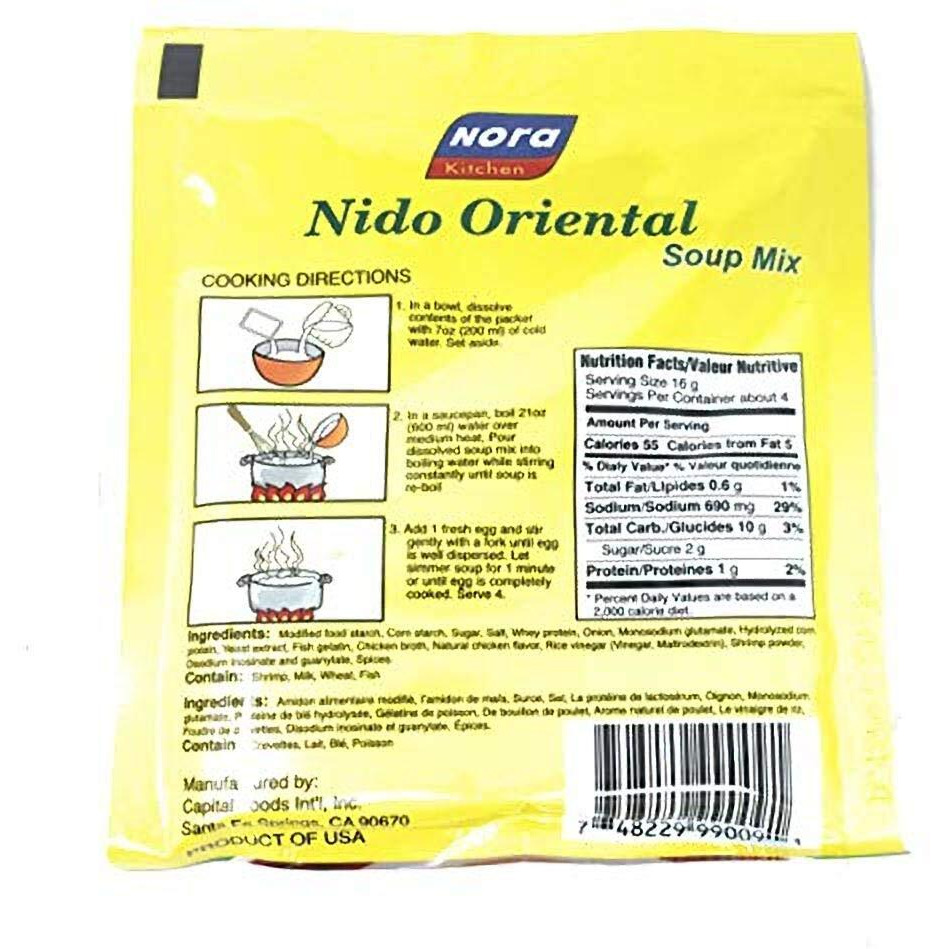Nora Kitchen - Chinese Style Nido Oriental Soup Mix, 2.18Oz (62G) 6 Pack
