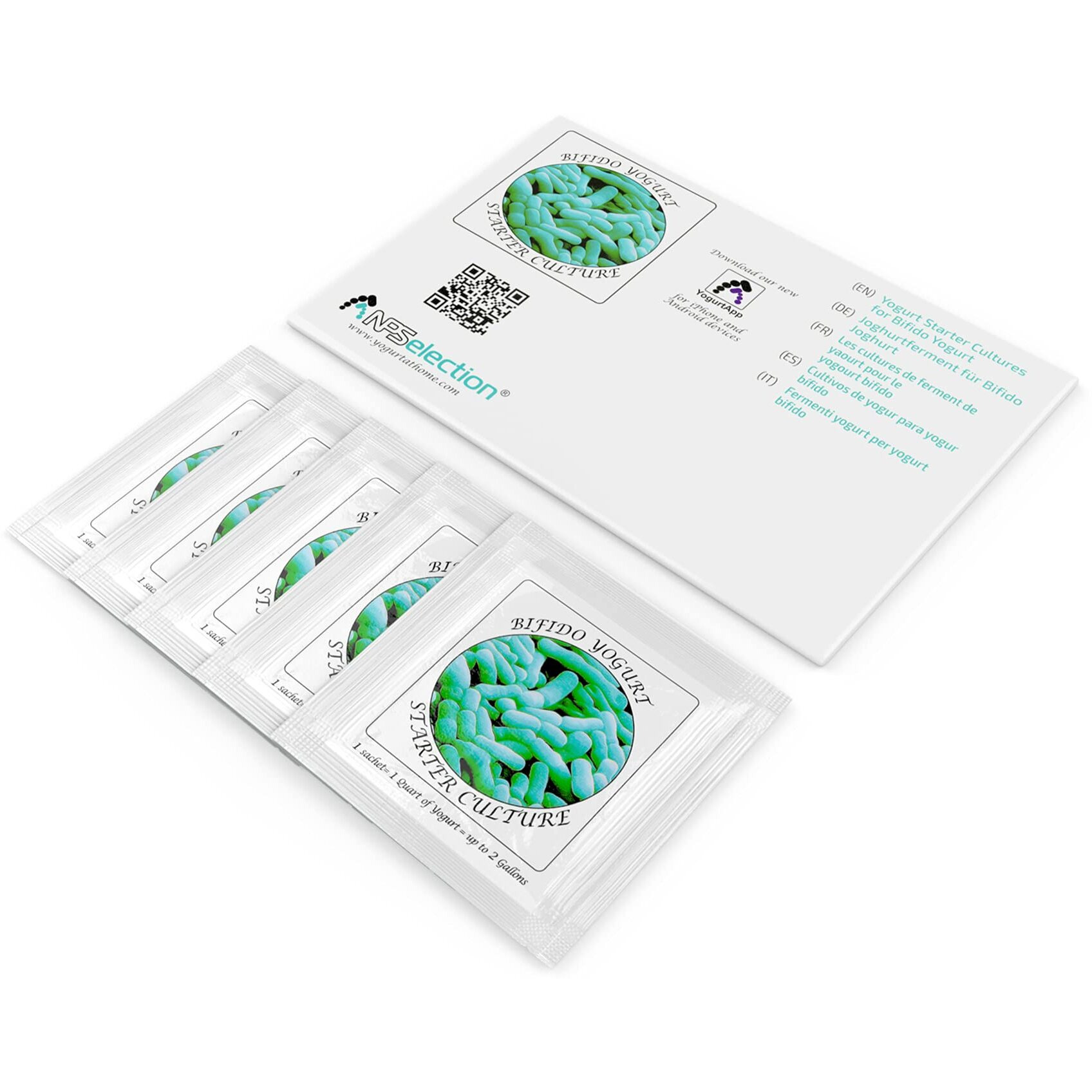Yogurt Starter Cultures - Pack Of 5 Freeze-Dried Culture Sachets For Bifido Yogurt