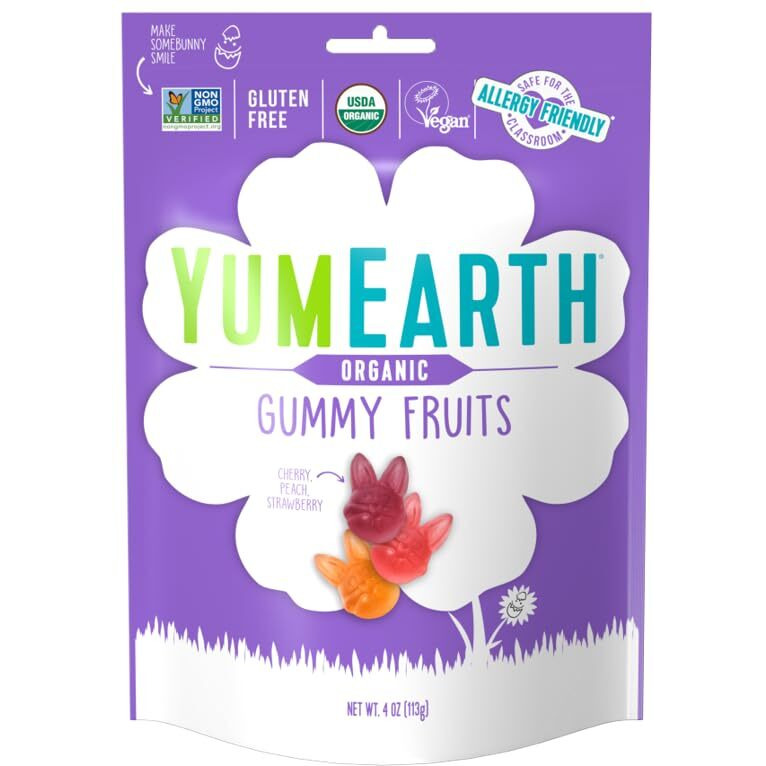 Yumearth Spring Candy Organic Gummy Fruits, 4 Ounce - Spring Fruit Flavors - Allergy Friendly, Gluten Free, Non-Gmo, Vegan, No Artificial Flavors Or Dyes
