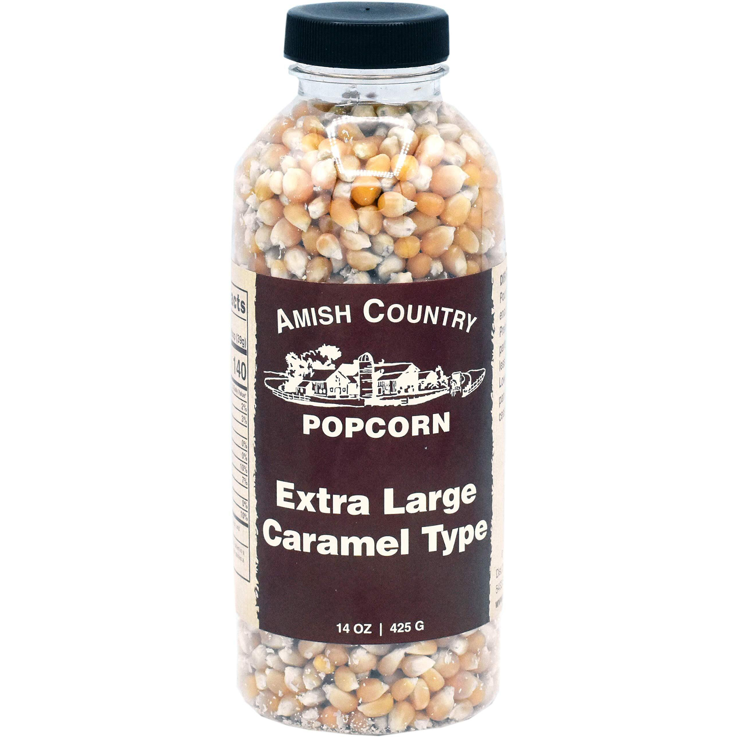 Amish Country Popcorn | 14 Oz Bottle | Extra Large Caramel Type Popcorn Kernels | Old Fashioned, Non-Gmo And Gluten Free (14 Oz Bottle)